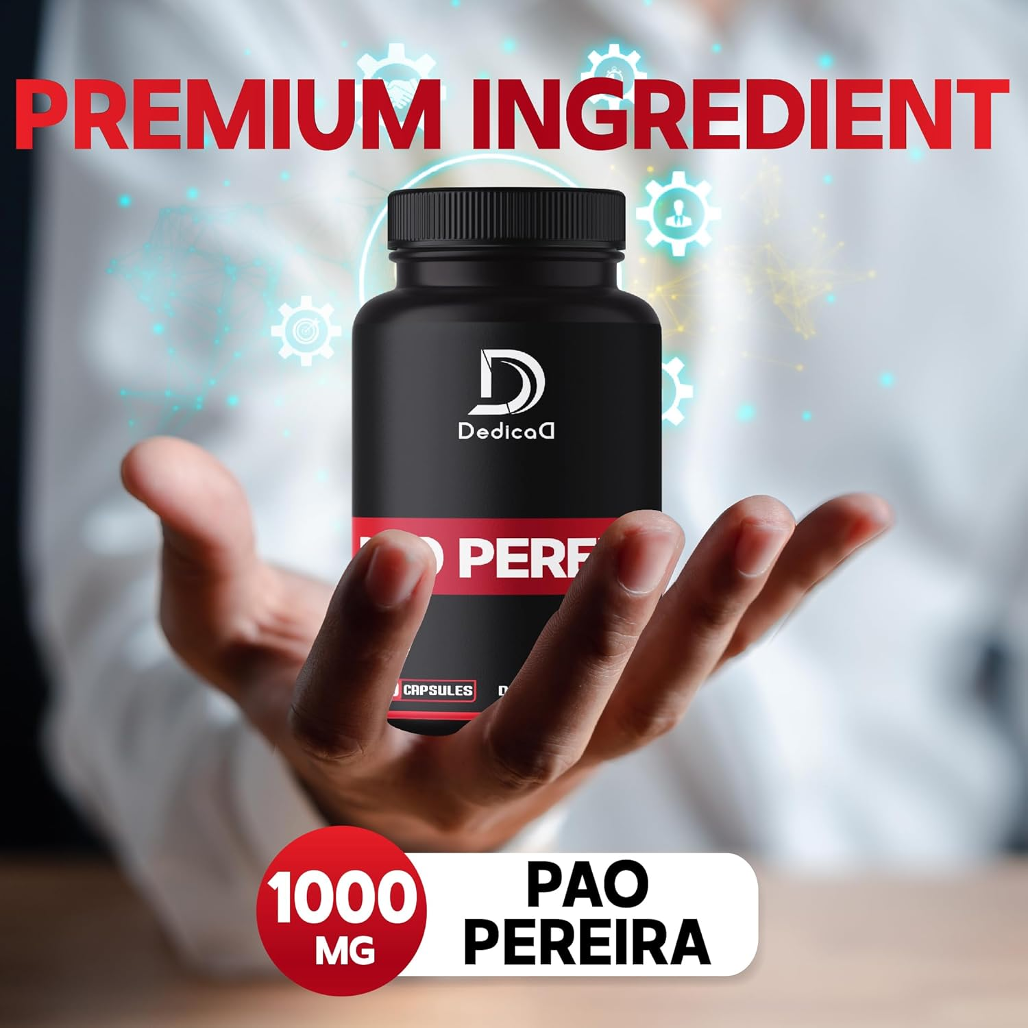 1000Mg Pao Pereira Bark Exact Capsules - 240 Counts for 4-Month Supply - Strong Extract Formula for Immune Health, Body Balance & Overall Wellness image number 4