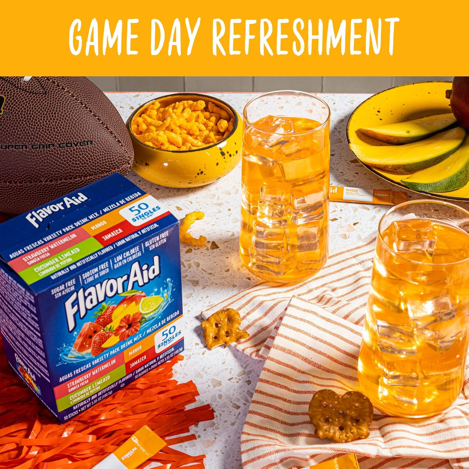 Flavor Aid Aguas Frescas Singles to Go Variety Pack, Powdered Drink Mix, 1 Box (50 Single Servings) image number 4