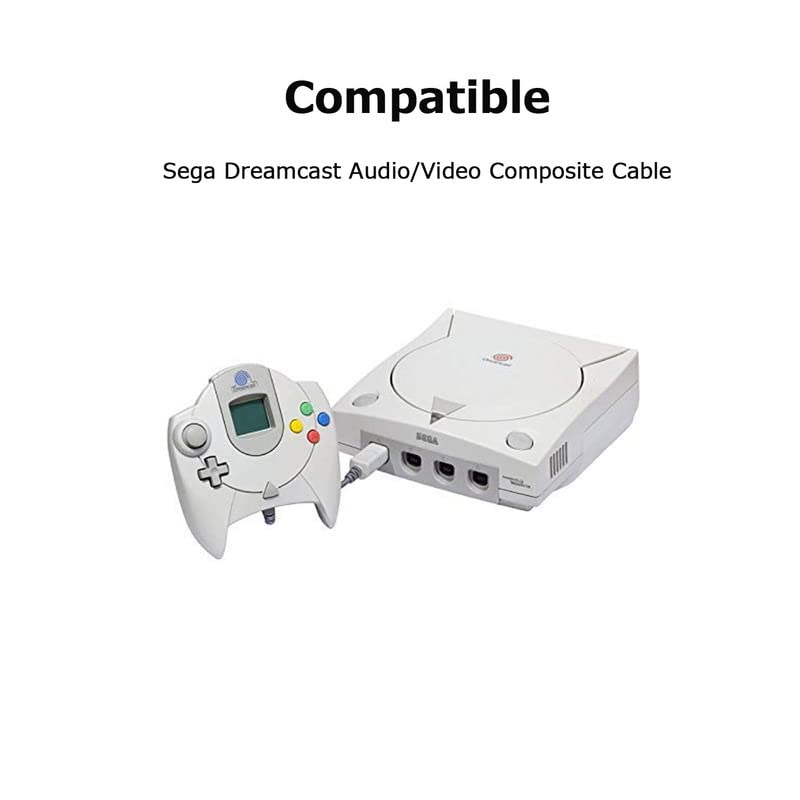 AV Cable for Sega Dreamcast, S AV S-Video AV RCA Video Audio Composite TV Adapter Cable - Black, 1.8M image number 3