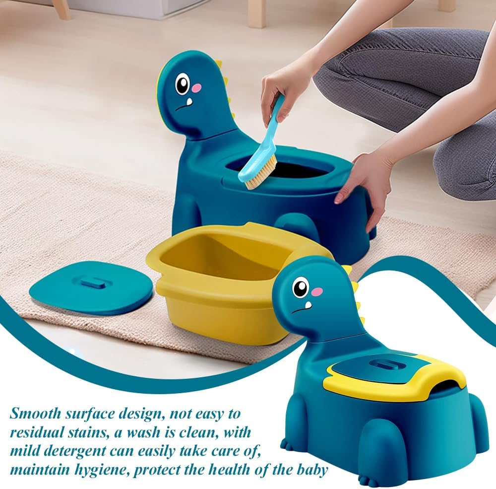 Dinosaur Potty Training Seat, Toddler Potty Chair, Toddler Portable Toilet, Training Toilet with Non-Slip Rubber Mat, Suitable for Boys Girls Kids Toddler (34 * 27 * 32.5 CM) image number 1