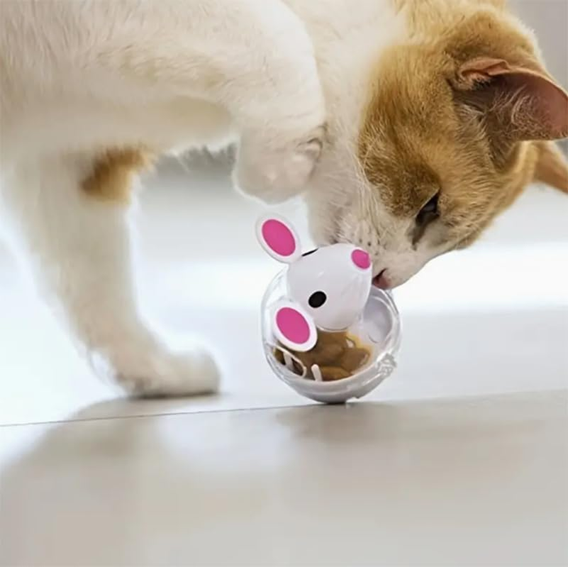 PELLUM Cat Slow Feeder Mouse Toy for Cats - Interactive Puzzle Game - Fill with Food and Treats - Interactive Cat Puzzle Feeder for Indoor Play, Portion Control and Fast Eaters (2Pcs) image number 5
