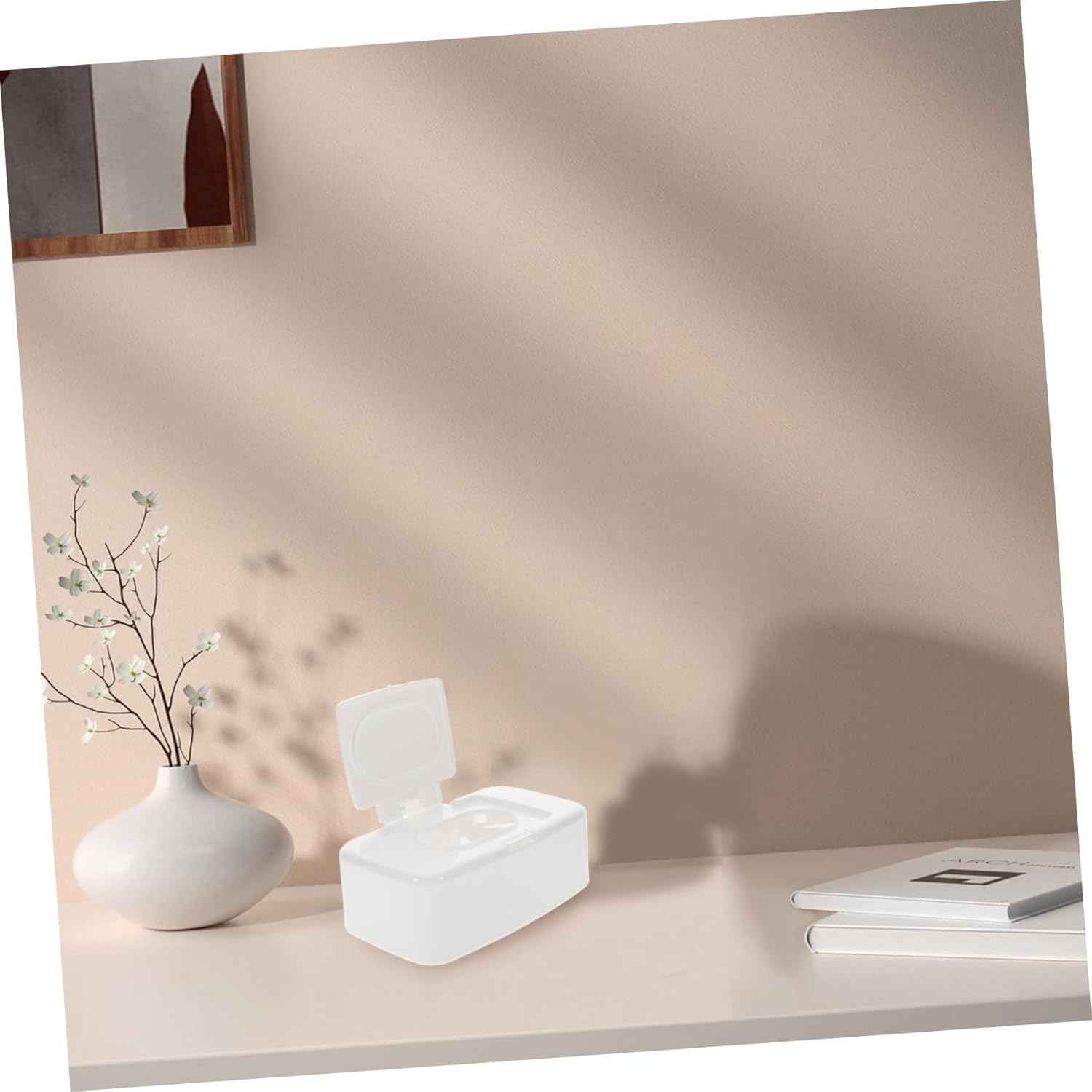 Button Type Wet Wipes Box Dispenser for Travel and Home Use Lid and Storage Function for Kitchen and Bathroom Organization