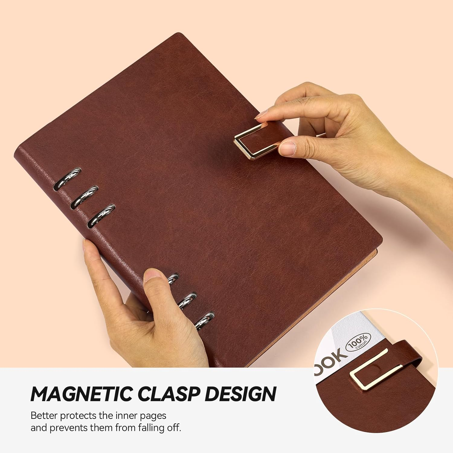 LIGHTWISH Watercolor Swatch Book - 20 Detachable 100% Cotton Sheets 24 Spaces,5.5 * 7.8 In,300Gsm/140Lb Hot Press for Watercolor, Gouache, Oil Pastels - Spiral-Bound Color Testing Journal image number 3