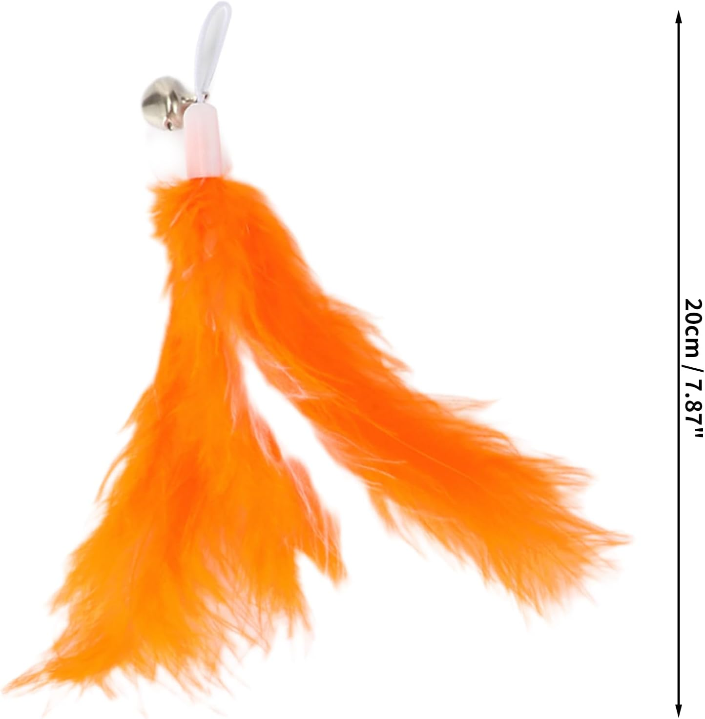 CAPASTEC 2Pcs Feather Cat Stick Replacement for Pet Interaction Orange White image number 4