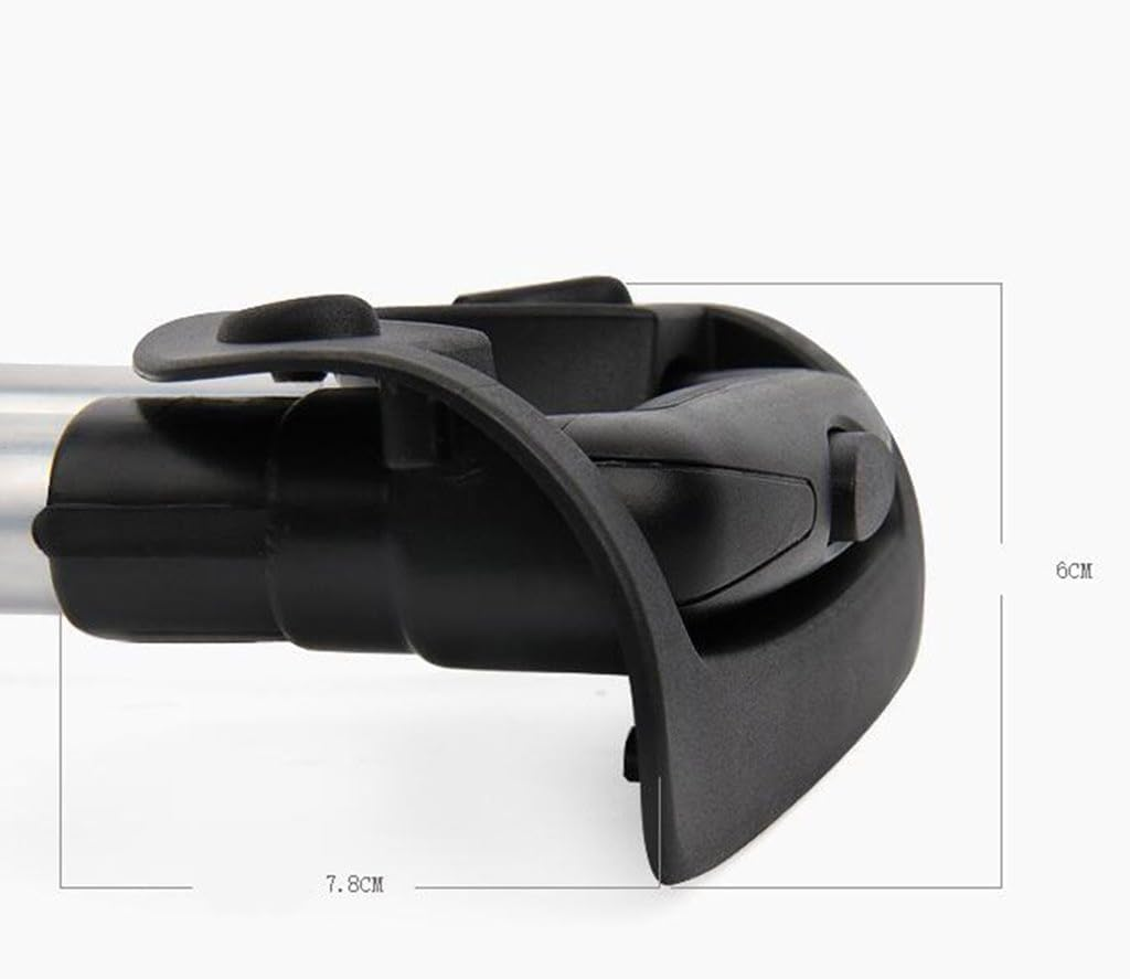 Portable Folding Luggage Handle Grip Suitcase Aluminium Alloy Rod, Black, Two Bars image number 6