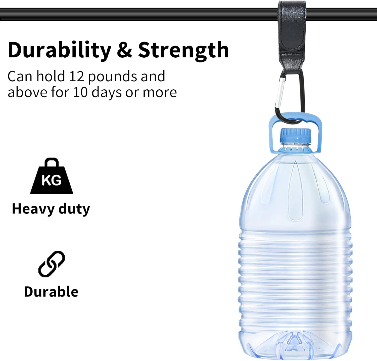 Stroller Hook, 2PCS Portable Stroller Hooks for Hanging, Multipurpose Organizer Hook Clip for Bugaboo,Strollers, Wheelchairs,Walkers(Black) image number 2