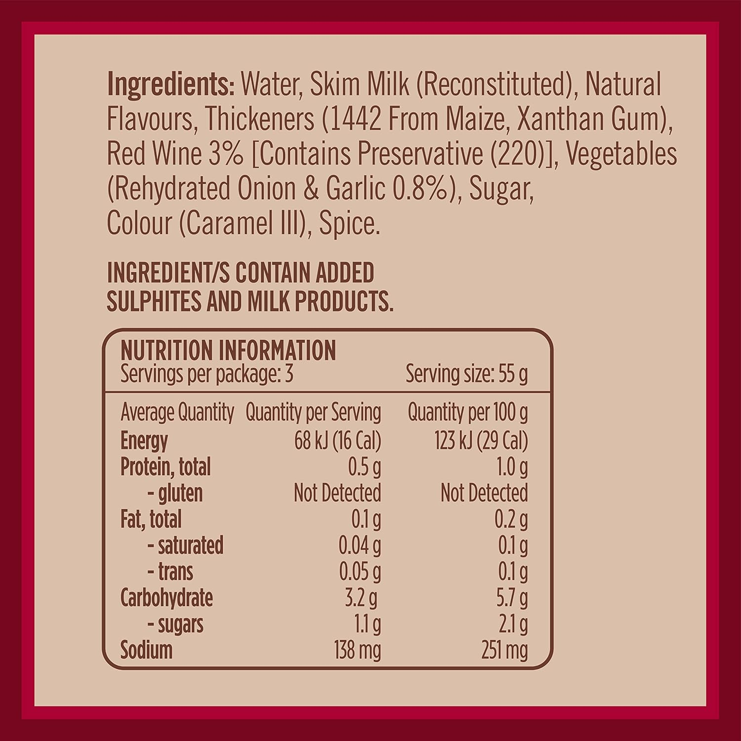 Gravox Roast Meat with Red Wine and Garlic Gravy Pouch Liquid Pouch for Gravy and Liquid Stock Instant Gravy 165G image number 3