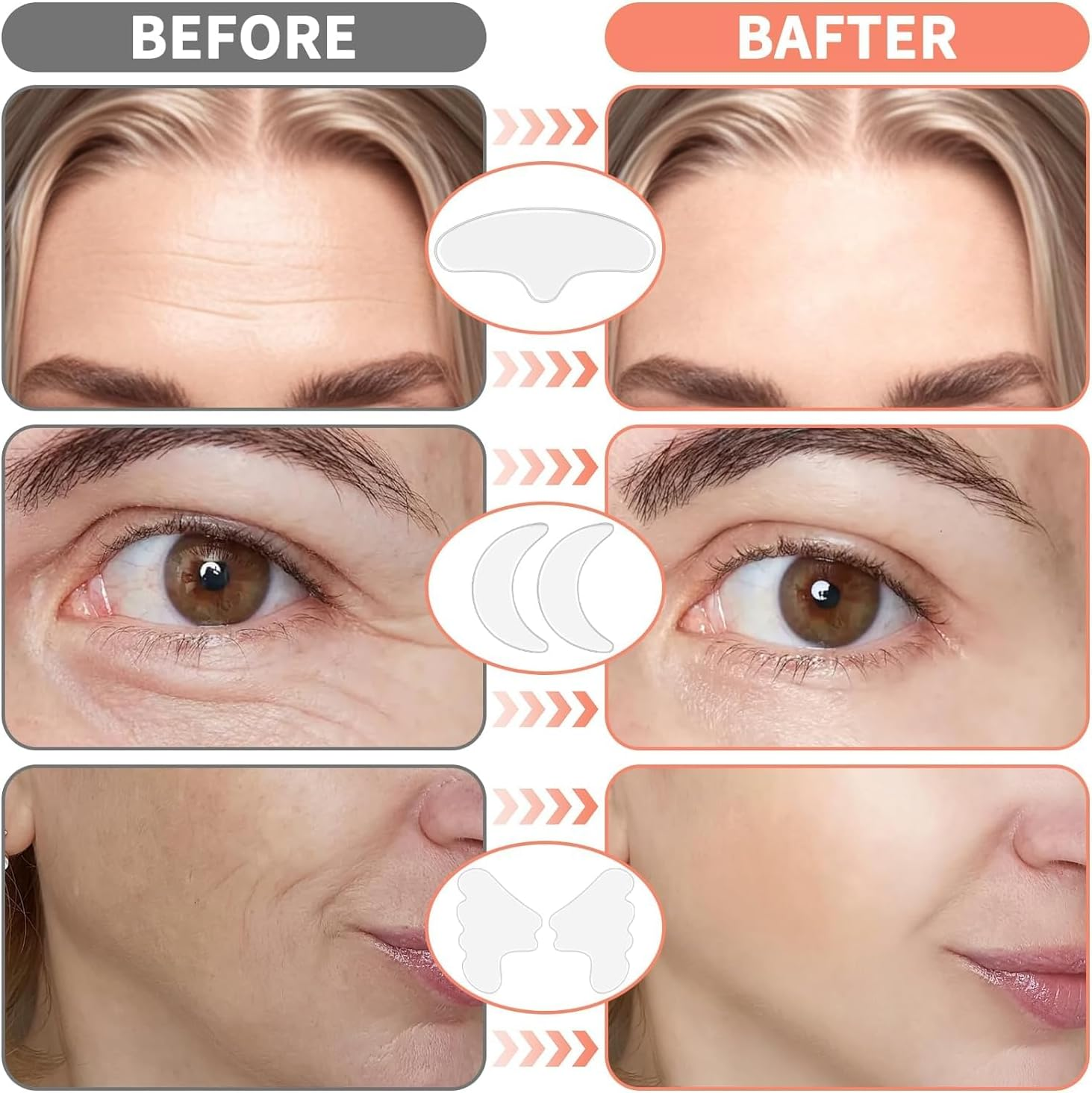 11Pcs Face Wrinkle Patches,Neck & Forehead Wrinkle Patches,Silicone Face Patches anti Wrinkle Patches to Reduce Fine Wrinkles,Reusable Skin Lines Prevention Wrinkle Pad for Women and Men