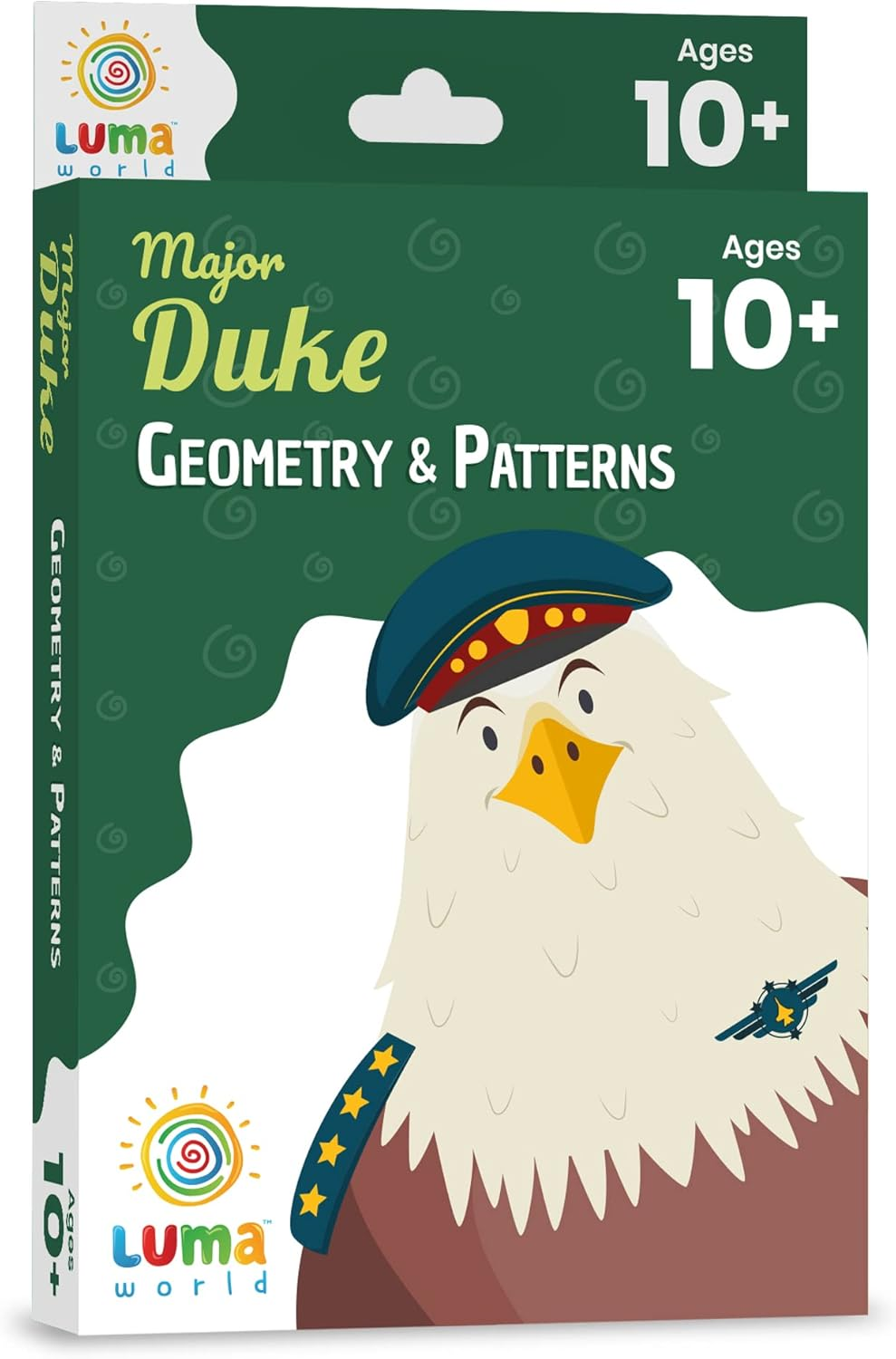 Luma World Major Duke Educational Game-Based Math Flash Cards with a Fun Magic Glass to View Hidden Answers for Ages 10+ Years to Learn Grade 5 Geometry, Shapes and Patterns, Set of 50 Cards image number 3