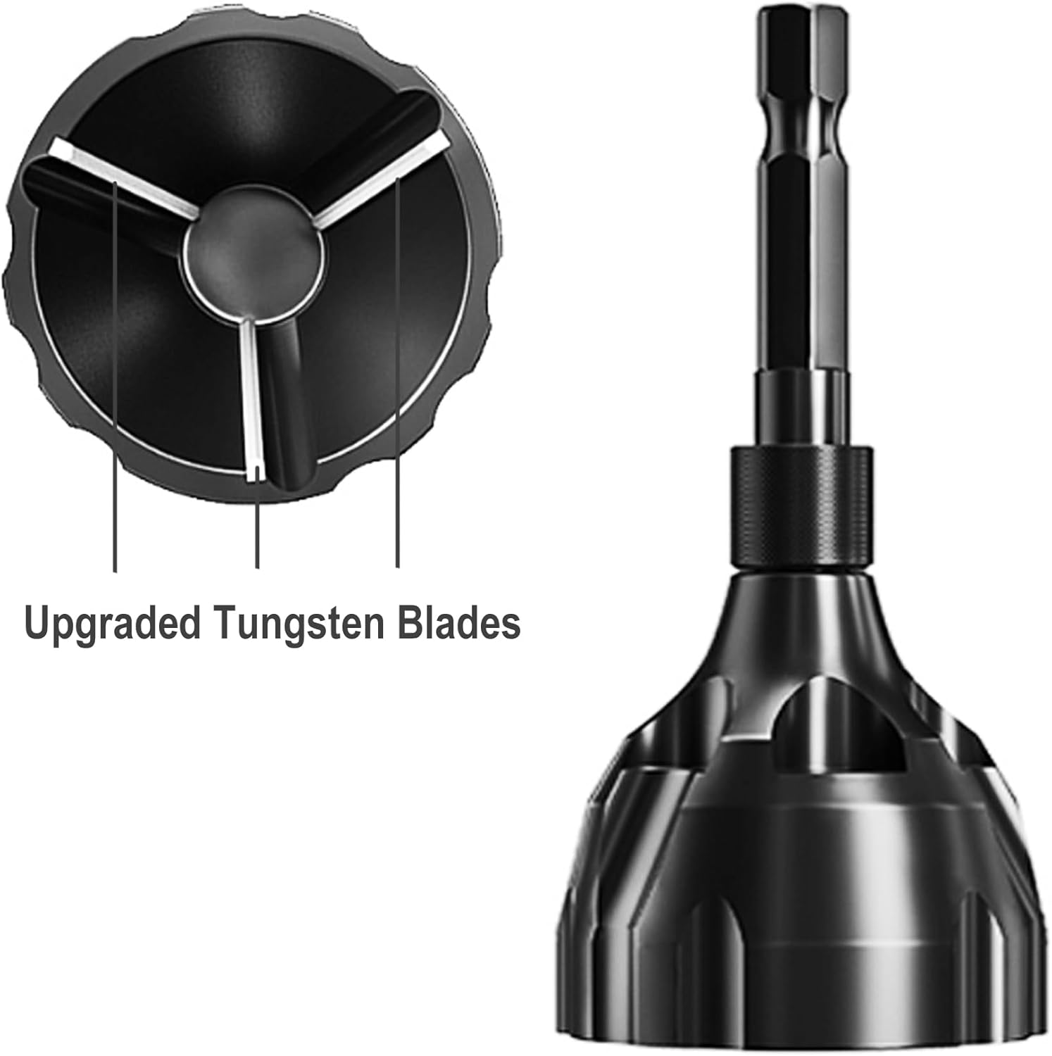 Yenghome Deburring External Chamfer Tool,Upgraded 3 Blade Tungsten Steel Chamfer Deburring Tool Bolt Fixer Burr Removal for Metal image number 1