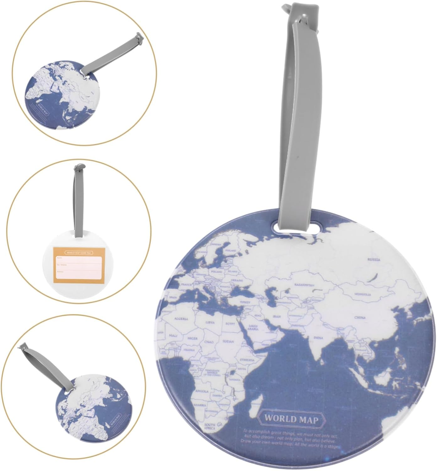 SHERCHPRY Funny Luggage Tags Suitcase Tag Identifier World Map Design for Travel image number 3