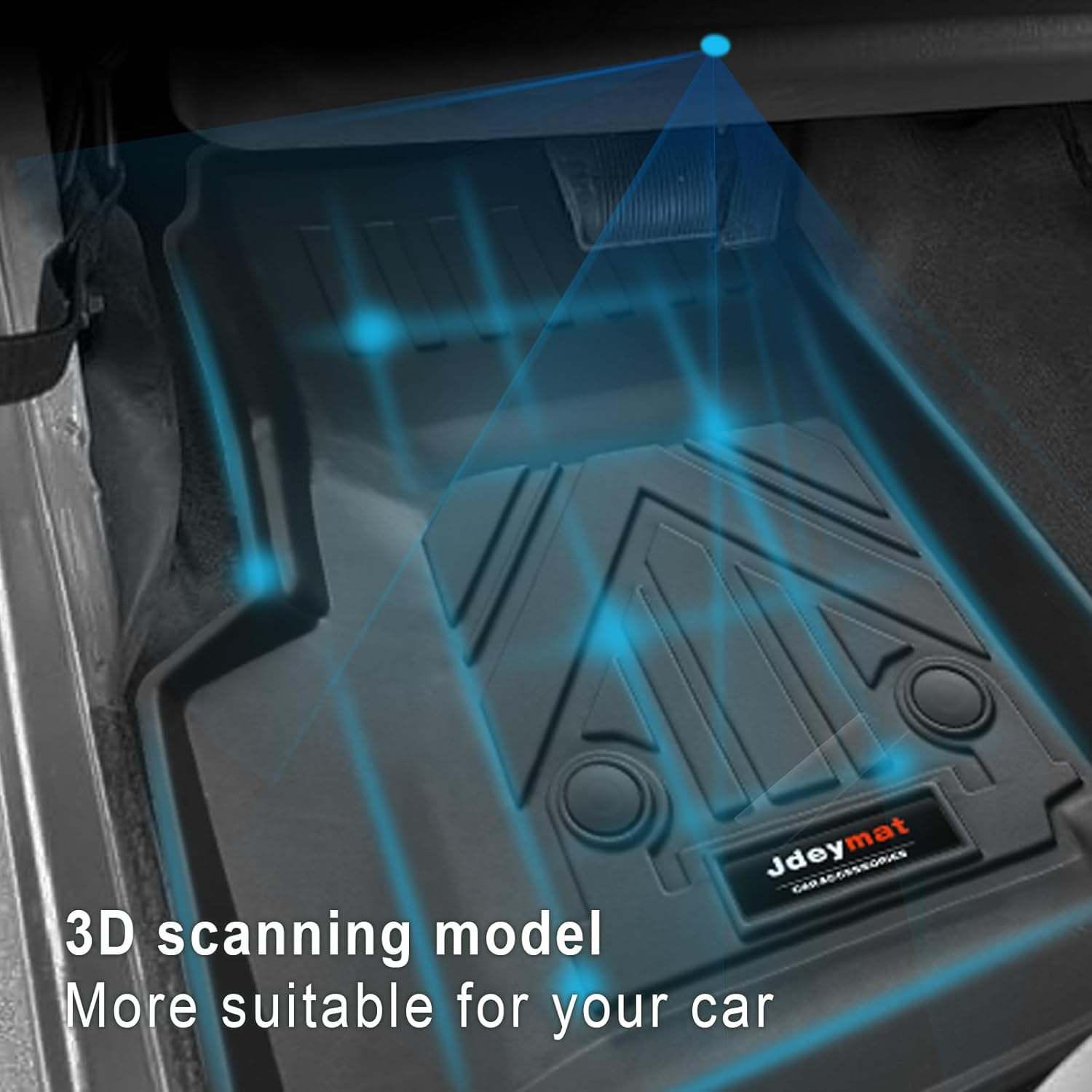 All Weather Floor Mats & Cargo Liner Compatible for 1997-2006 Jeep Wrangler TL/LJ Accessories (For1997-2006 Jeep Wrangler TJ/LJ) - For 1997-2006 Jeep Wrangler Tj/Lj image number 5