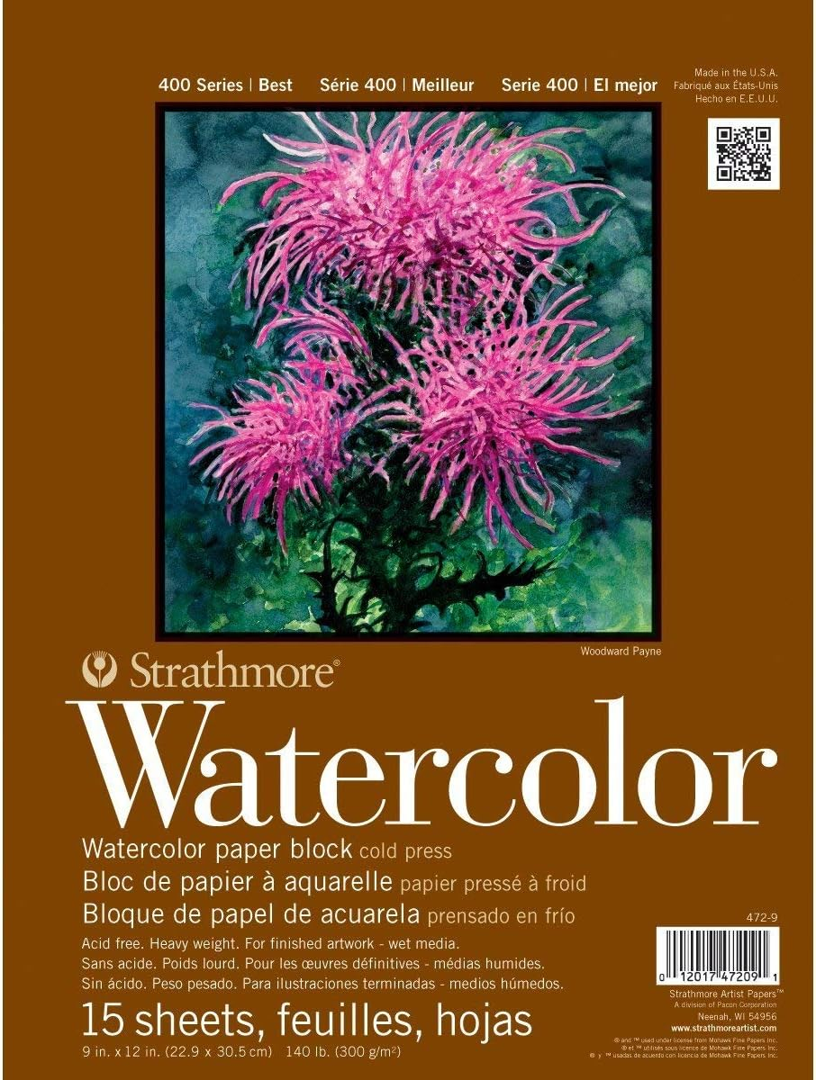 Strathmore 400 Series Watercolor Block, Cold Press, 9"X12" Bound (4 Sides), 15 Sheets/Block image number 6