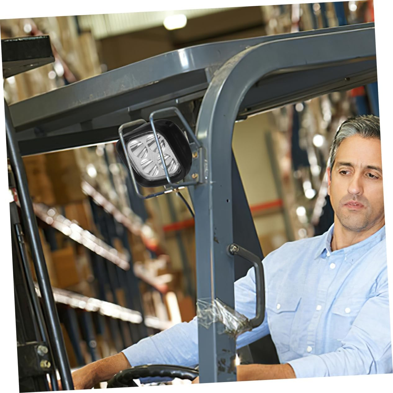 PLAFOPE 2Pcs Led Forklift Lights Work Light Replacement for Forklift Spot for Driving Use image number 6