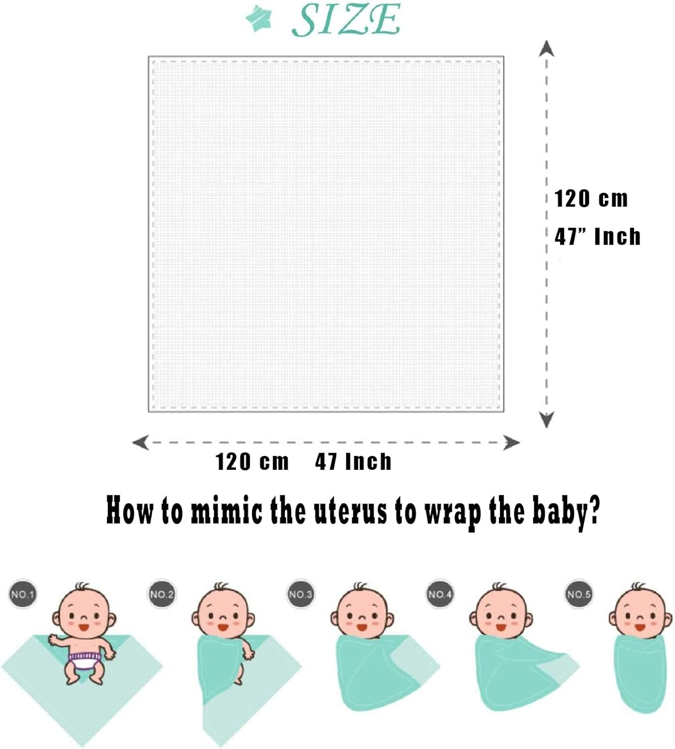 Baby Muslin Swaddle Blankets for Boys and Girls 3-Pack 120 X 120 Cm Soft and Silky Receiving Blanket Swaddling Wrap Essential Baby Registry Gift Breathable Skin Friendly Unisex Baby Blankets - Fox image number 7