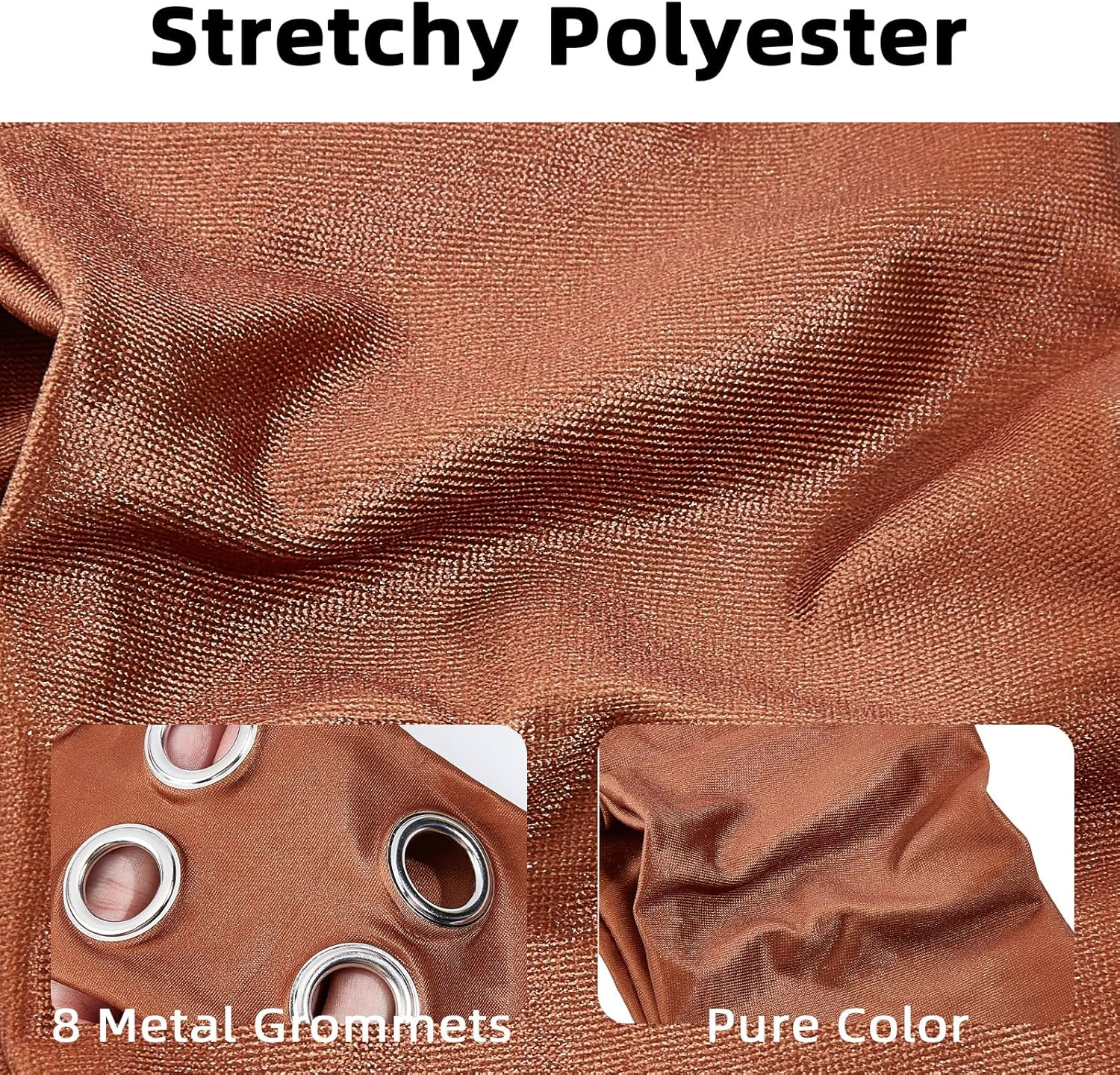 NICENEEDED 3 Pieces Fashionable Wide Headbands with Eyelets for Women Elastic Headbands with Hollowed Eyelets Punk Grunge Stretchy Headband (Black Coffee Light Grey) image number 6