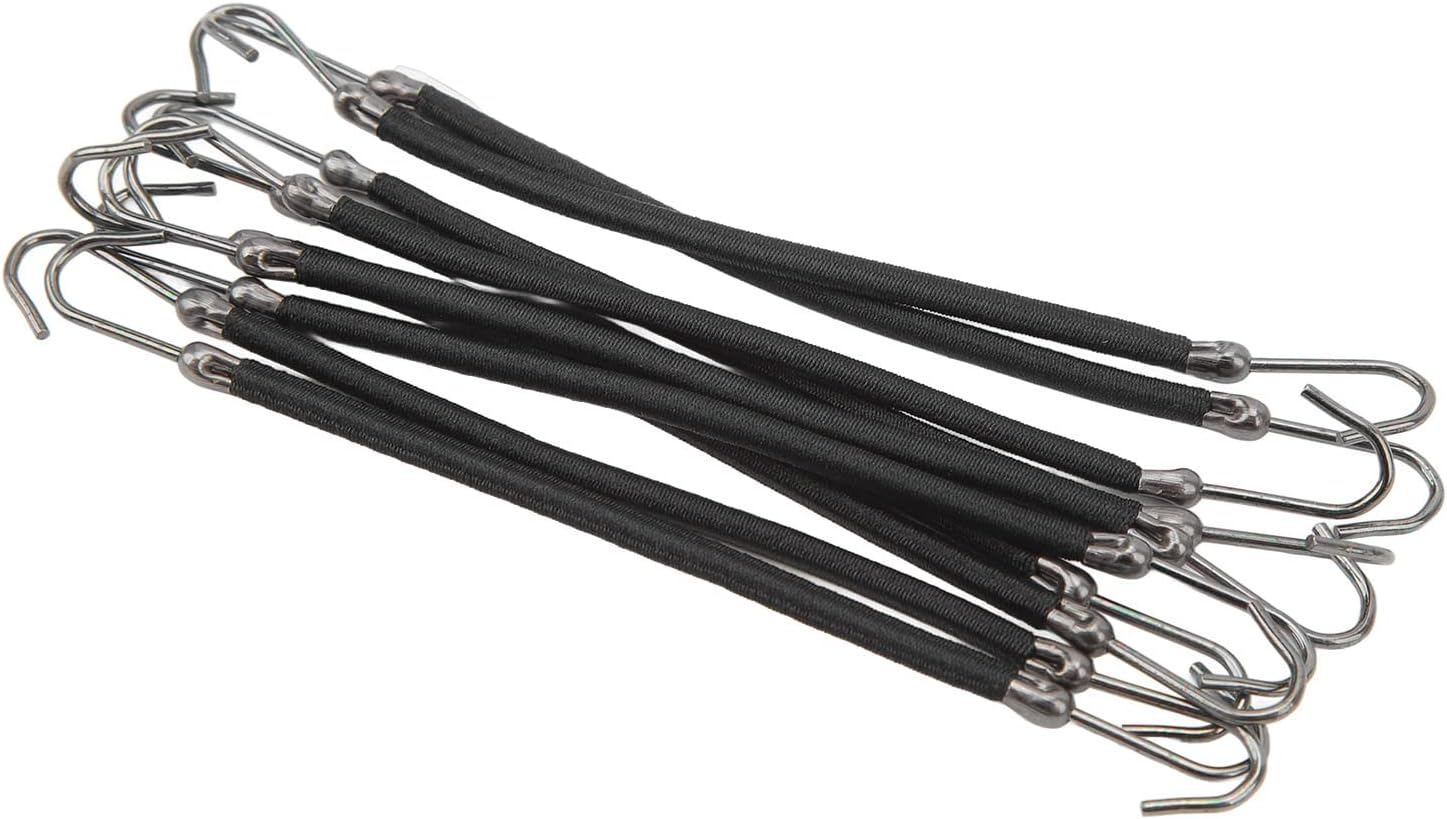 CHICIRIS 10Pcs Ponytail Holder Hook Sturdy Elastic Hair Band Hook Styling Tool for Women Girls, Easy-To-Use Hair Tie for Office Dating (Black) image number 1