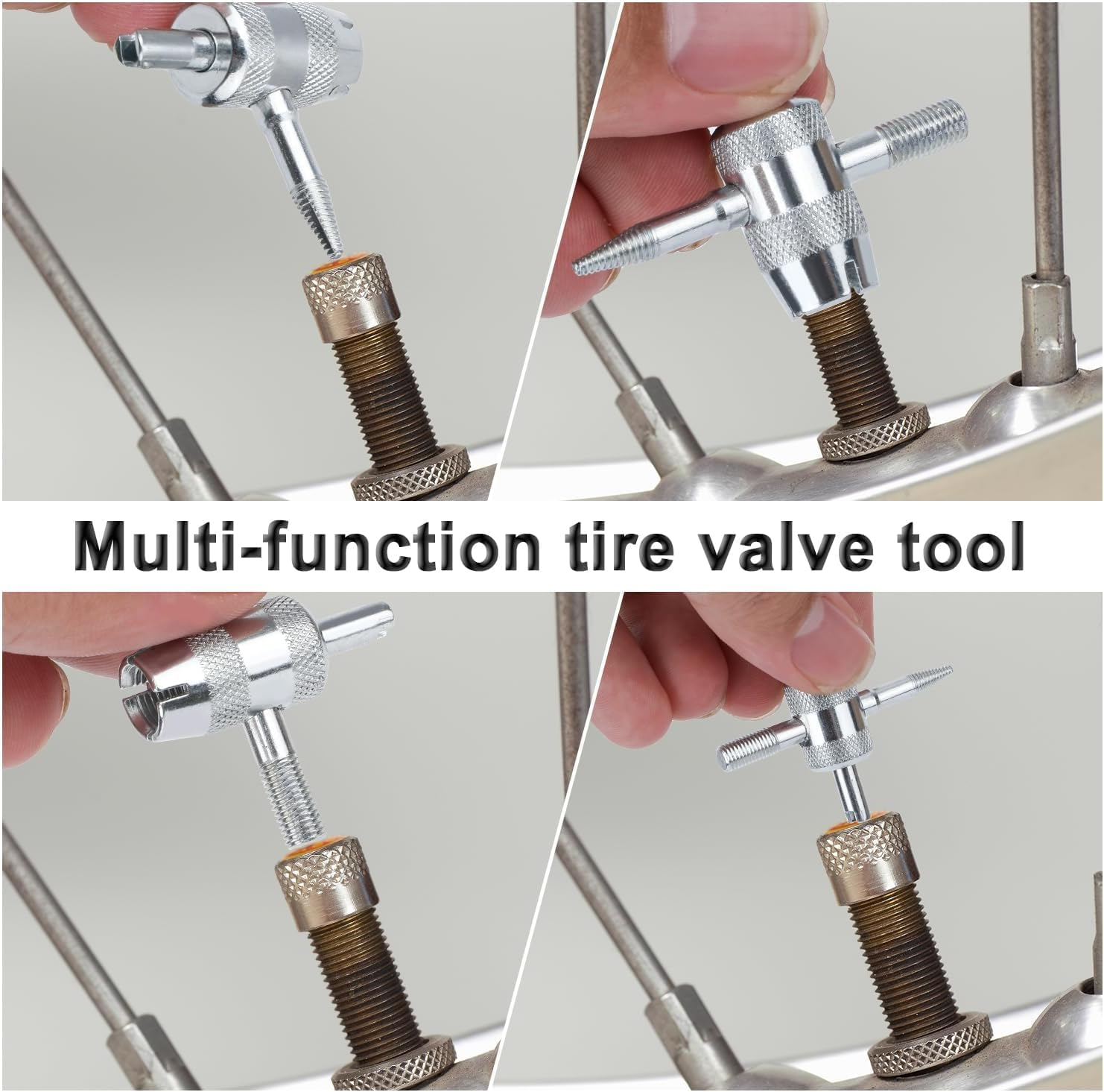 4-In-1 Multifunctional Valve Stem Removal Tool, 4Pcs 4-In-1 Valve Core Tool Tire Valve Tool,4-In-1 Valve Core Tool Multifunctional Valve Wrench,4 in 1 Valve Core Tool Multifunctional Valve Wrench image number 4