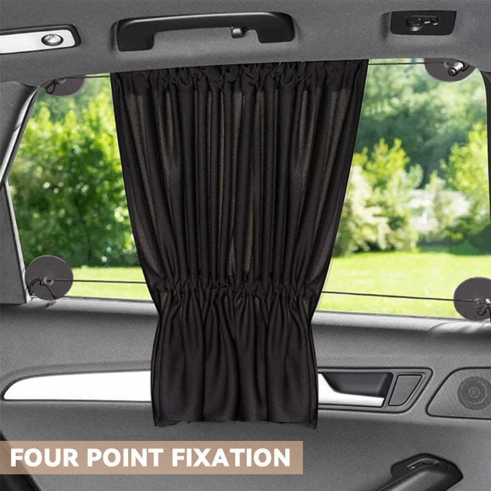 Annuoyi Car Sun Shade,Car Divider Privacy Curtains,Car Camping Window Shades Partition Car Window Covers for Back Window for Baby Privacy for SUV Cars Trucks (2 PCS) image number 3