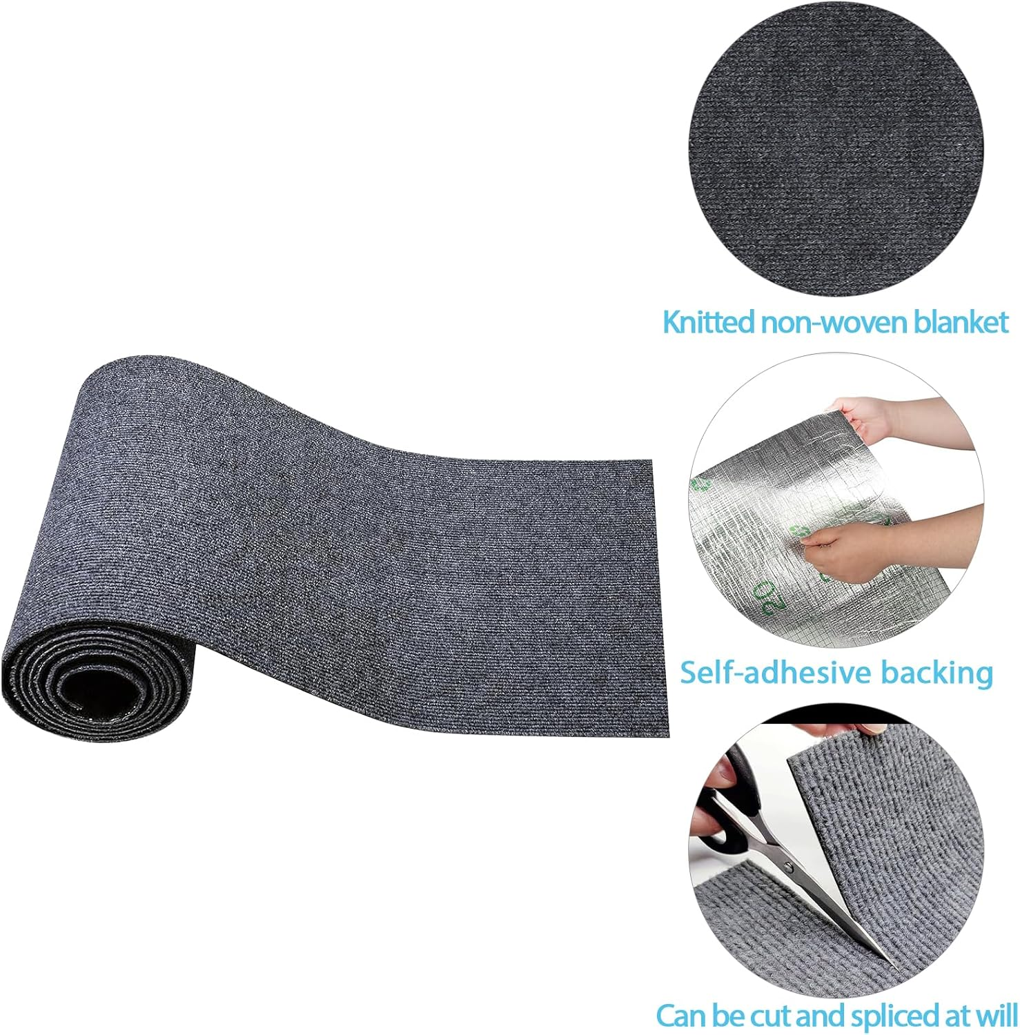 Self-Adhesive Cat Scratching Mat, 40 Cm X 200 Cm, Cat Scratching Board, Cat Furniture Scratching Mat, Sisal Mat, Suitable for Walls, Sofas, Floors, Etc. image number 6