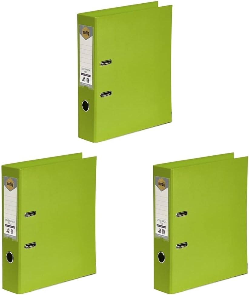 Marbig Lever Arch File A4 Pe Pink (Pack of 3)