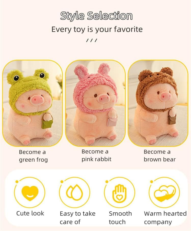 SHIZLIN 15.7 Inch Plush Pillow - Delicate and Lovely Pig Stuffed Animal Simulation Doll Toy for Family, Friends, Girlfriends and Kids image number 3