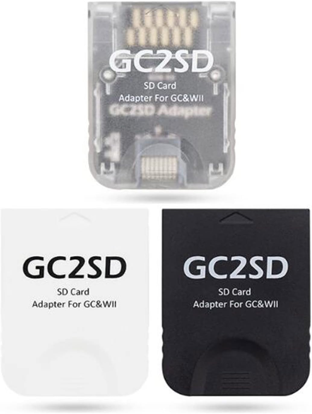 TF Card Reader GC2SD Memory Card Adapter Micro SD Card Reader for NS Gamecube Wii Console (Black)