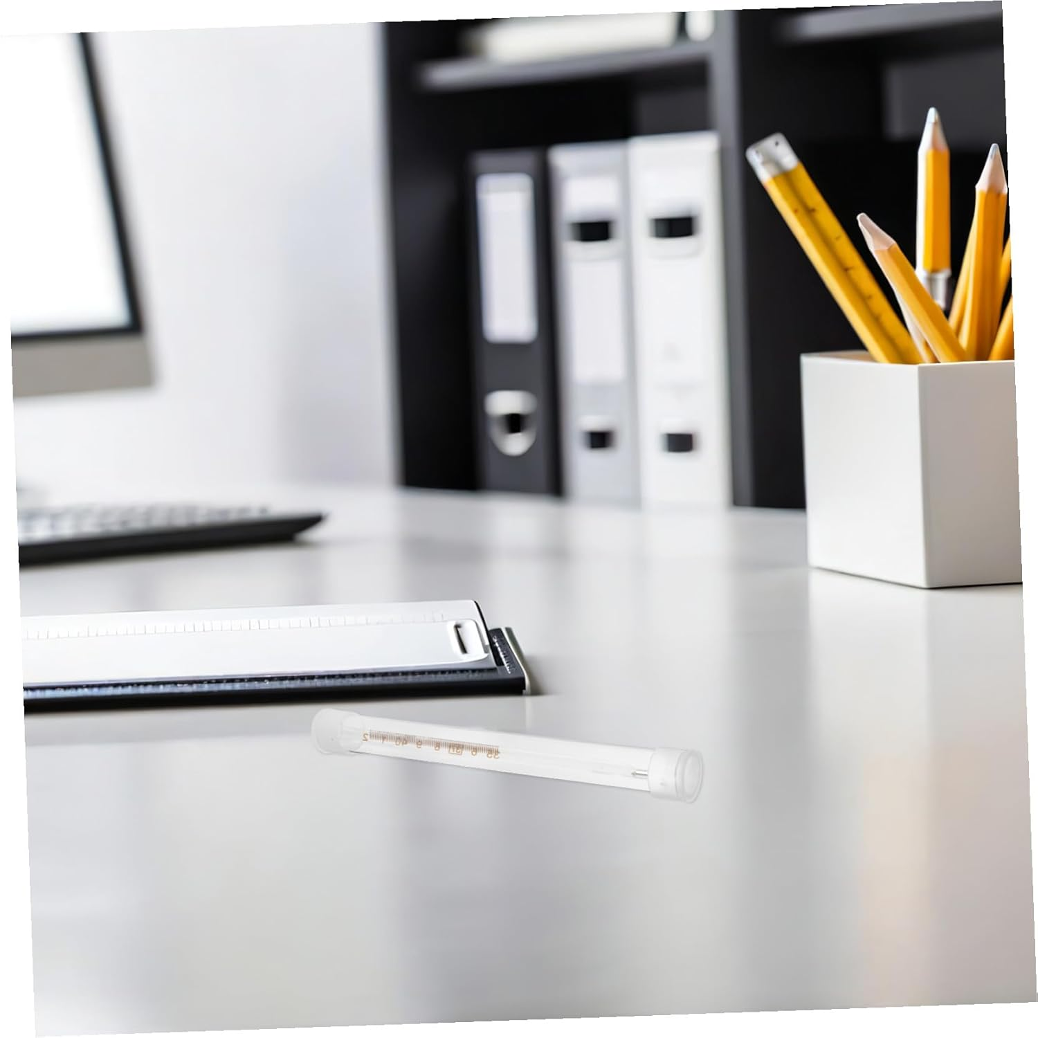 10Pcs Thermometer Protective Case Plastic Storage Tube with Dustproof Seal Compact Travel Organizer for Home and Outdoor Use image number 3