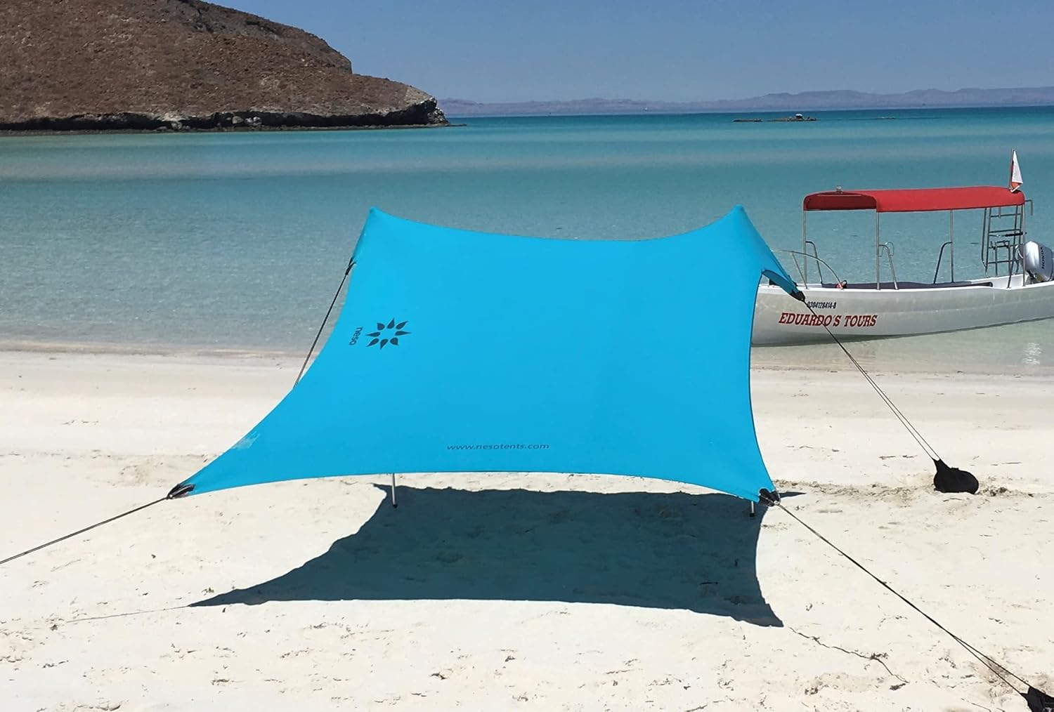 Neso Tents Beach Tent with Sand Anchor, Portable Canopy Sunshade - 2.1 X 2.1M - Patented Reinforced Corners