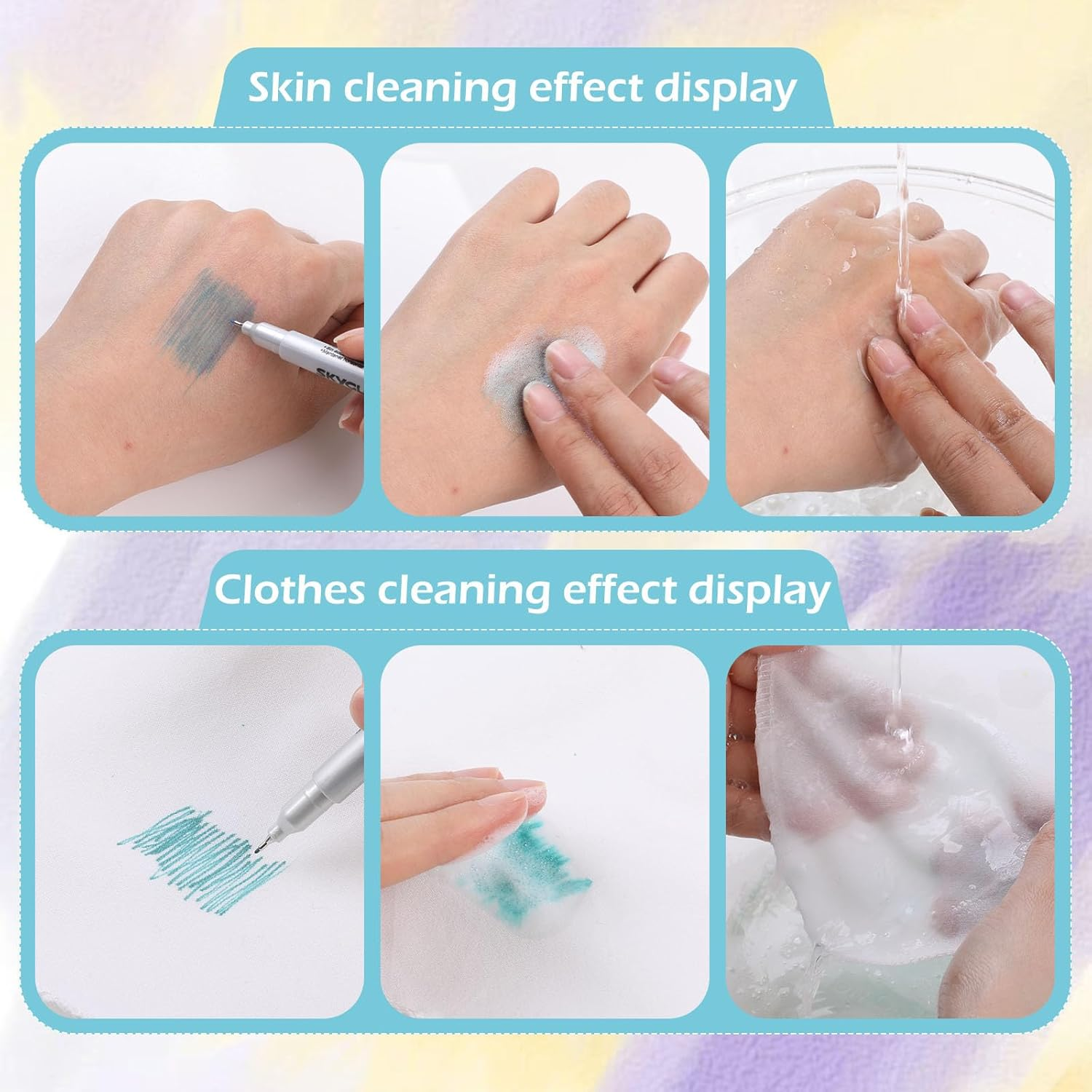 36 Art Markers Pens Set,Geeric Dual Tip Pens Art Markers Fineliner & Brush Pen Highlighter Drawing Markers for Sketch Adult Kid Art Supplies Journal Doodling Writing Art Projects 0.4Mm/3Mm Tip image number 2