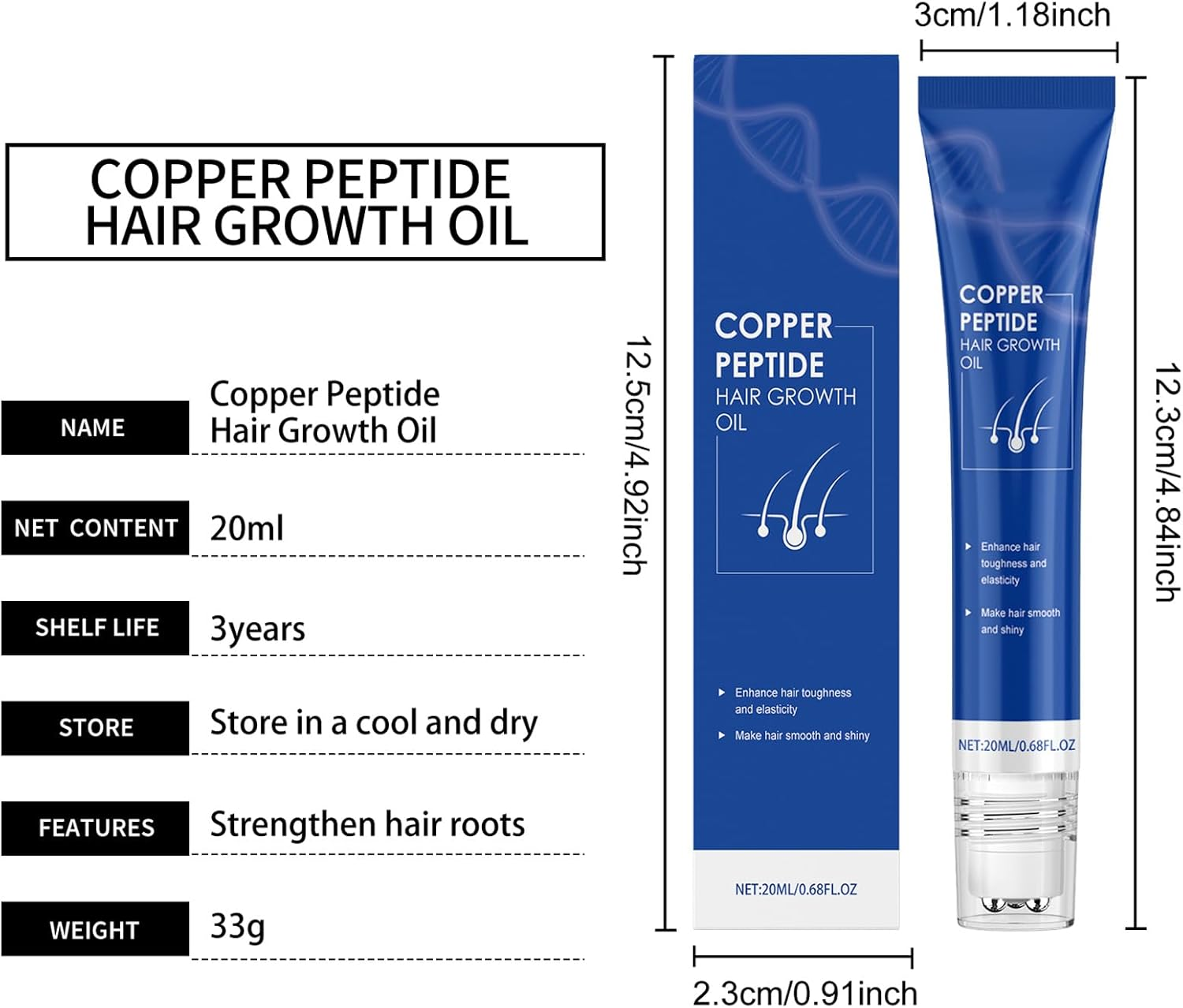 20Ml Hair Care Essential Oil Moisturizing Dry Frizzy Hair Smooth Hair Massage Hair Essence image number 3