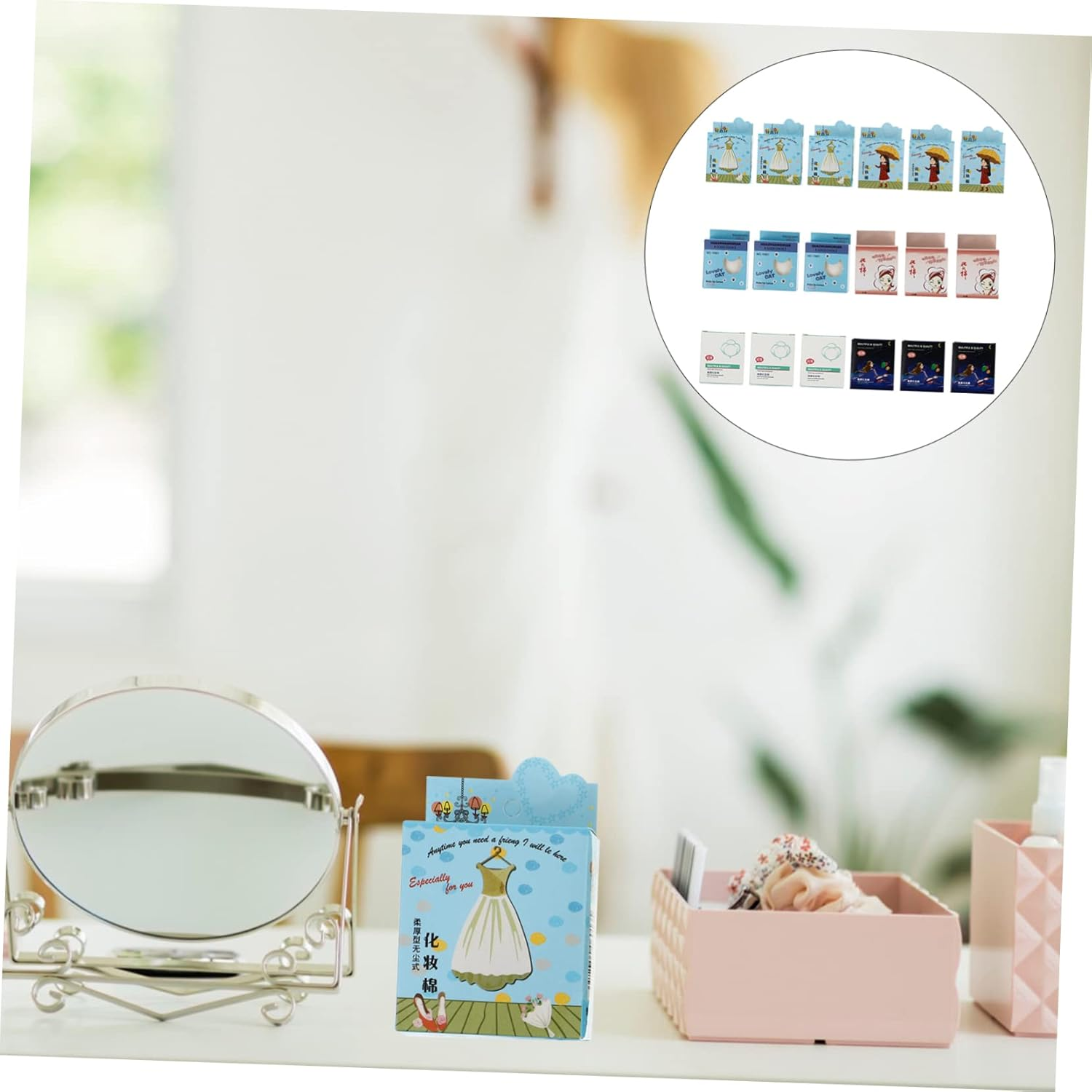 Healeved Cotton Makeup Removal Pads Gentle Cleansing Makeup Sponge Exfoliating Gentle Skin for Daily Use image number 1