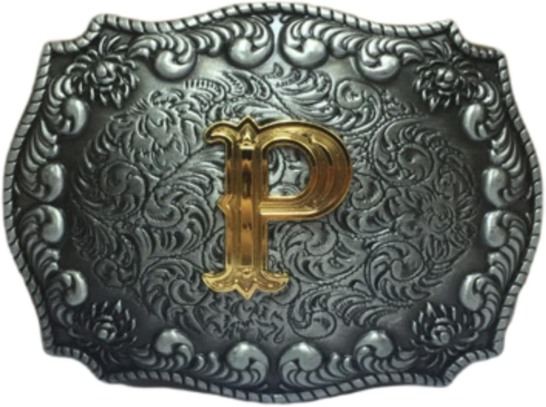 COOLLA Belt Buckle for Men- Initial Letters ABCDEFG to Z Western Rodeo Texas Cowboy Large Belt Buckles - E image number 2