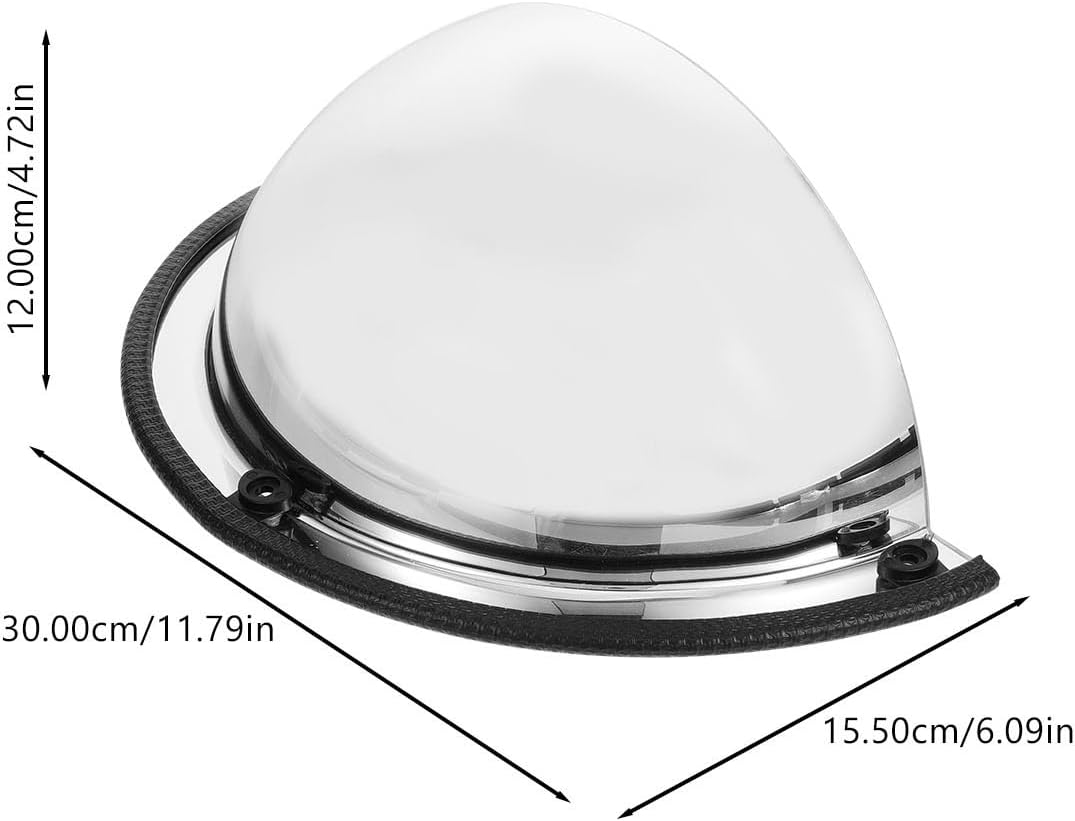 ULTECHNOVO 12 Inch Convex Security Corner Mirror Blind Spot for Wall 180 Degree Safety Driveway Mirror Durable Acrylic Half Dome Mirror for Traffic Parking Garage
