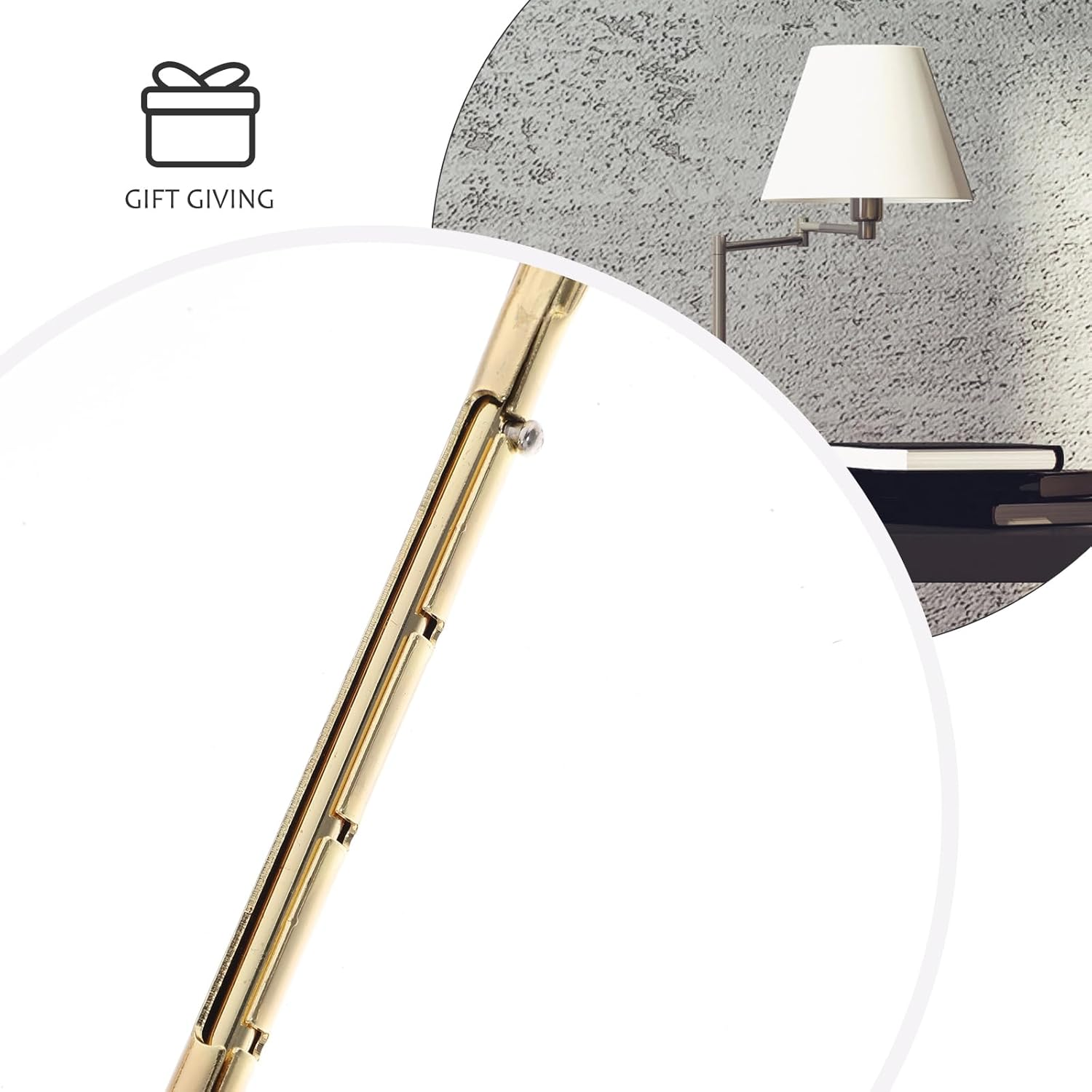 DOITOOL Adjustable Lamp Shade Harp Holder Nickel-Plated Metal Bracket Lighting for Table and Floor Lamps Fits 9-12 Inch Shades Suitable for Home Cafe Restaurant Use image number 4