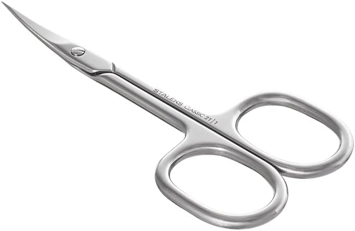 Staleks Classic 21 Type 1 Cuticle Scissors ? Narrow Blades ? Straight Handles ? Compact Size for Home Nail Care image number 2
