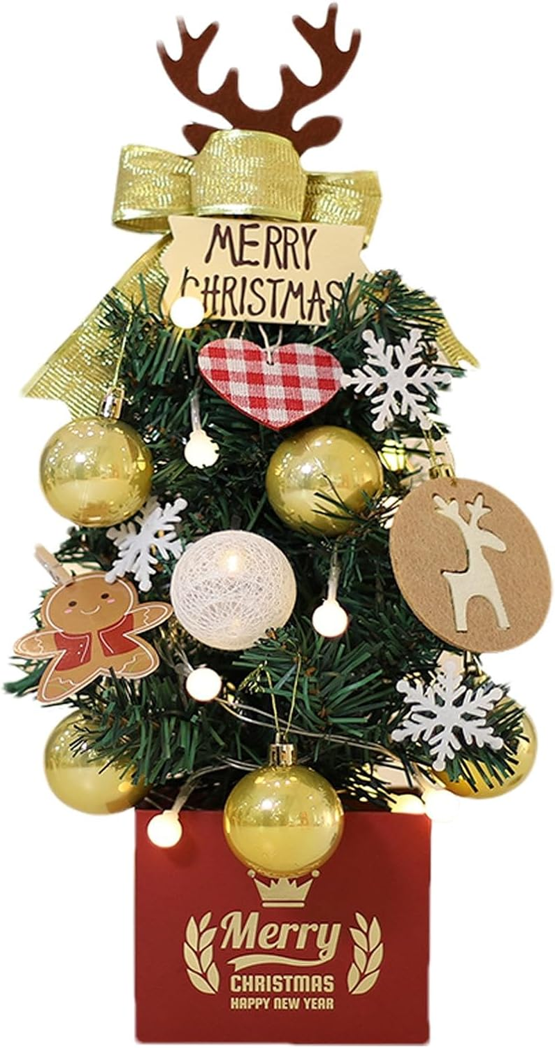 Christmas Tree Table Decor - PE Flocked Small Christmas Tree for Crafts | Christmas Tree Material Package for Winter Festival Centerpieces image number 2