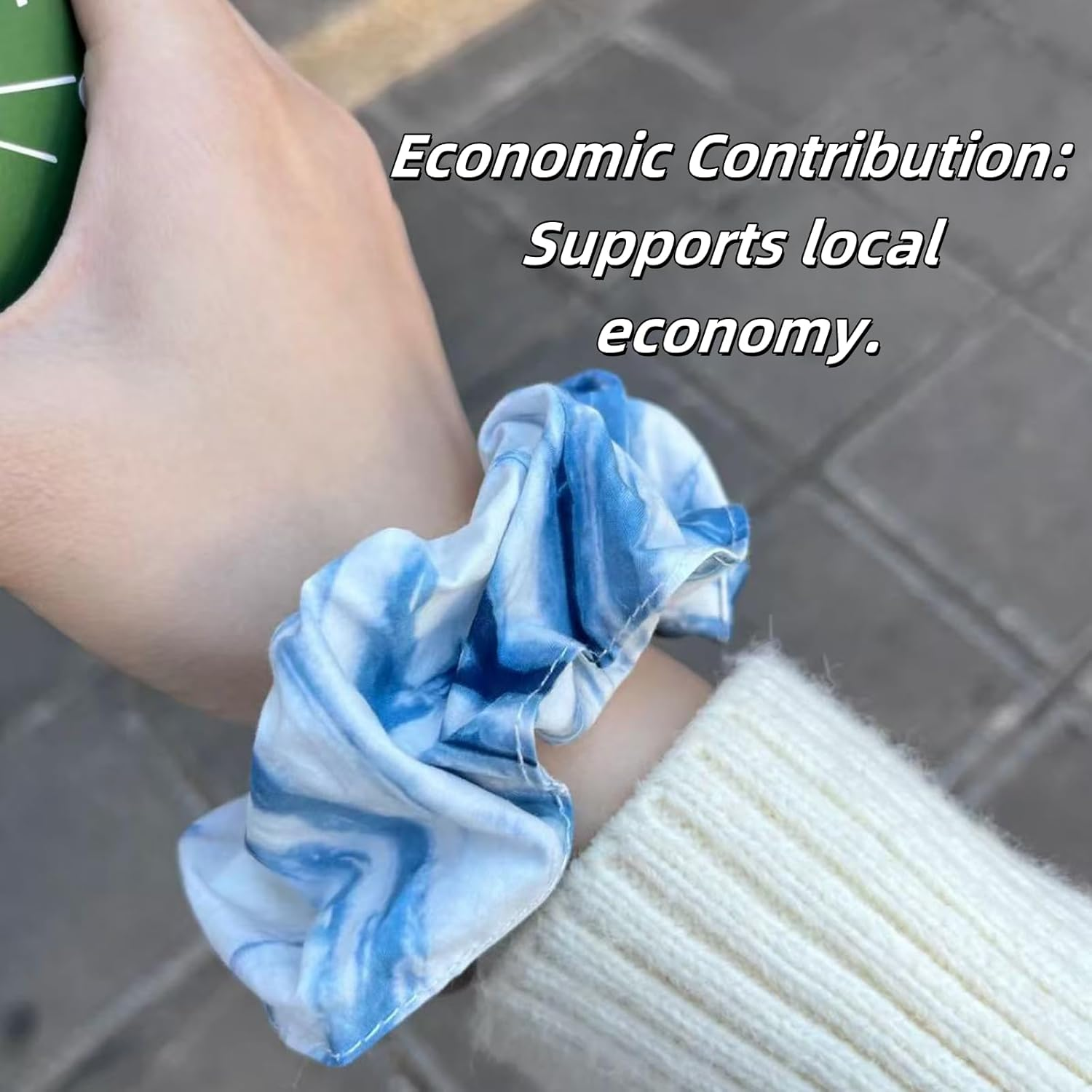 LIANRISES 16Pcs White Scrunchie White Tie Dye Items White Hair Ties Scrunchies for Girls Women Cotton Elastic Party Activities Hair Accessories DIY with 3Pcs Paintbrushes image number 1