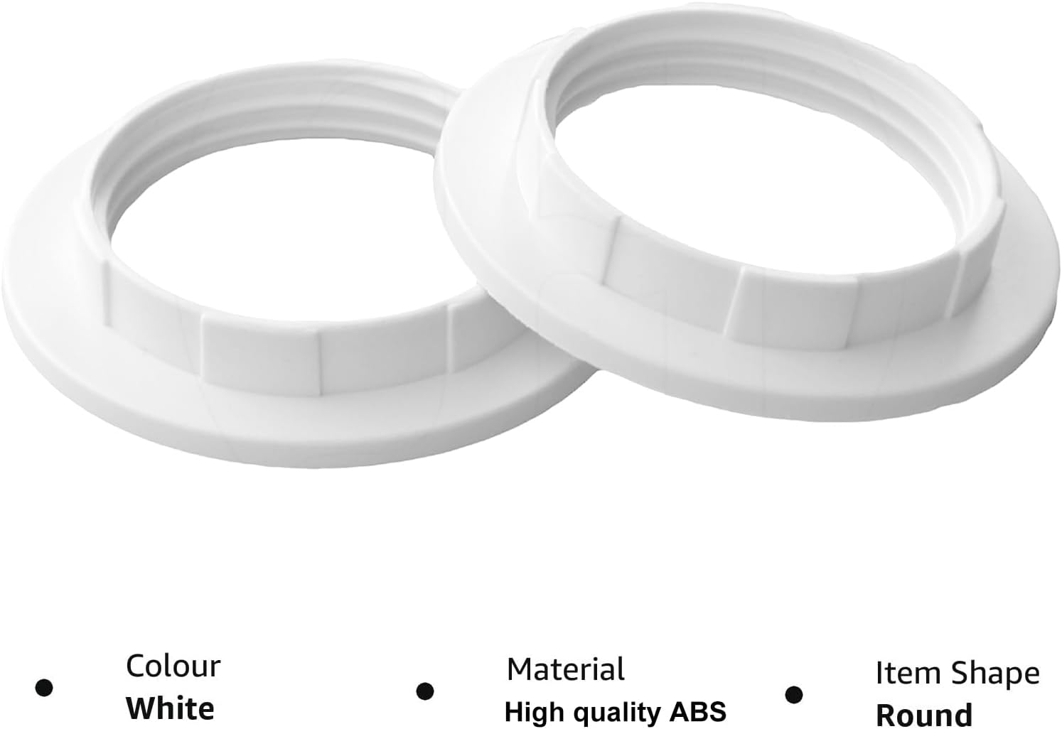DOETYD Pack of 2 E27 Lampshade Reducing Ring White Plastic Reducing Ring Lampshade Reducing Ring Converter Washer for 40 Mm Lamp Holder image number 1