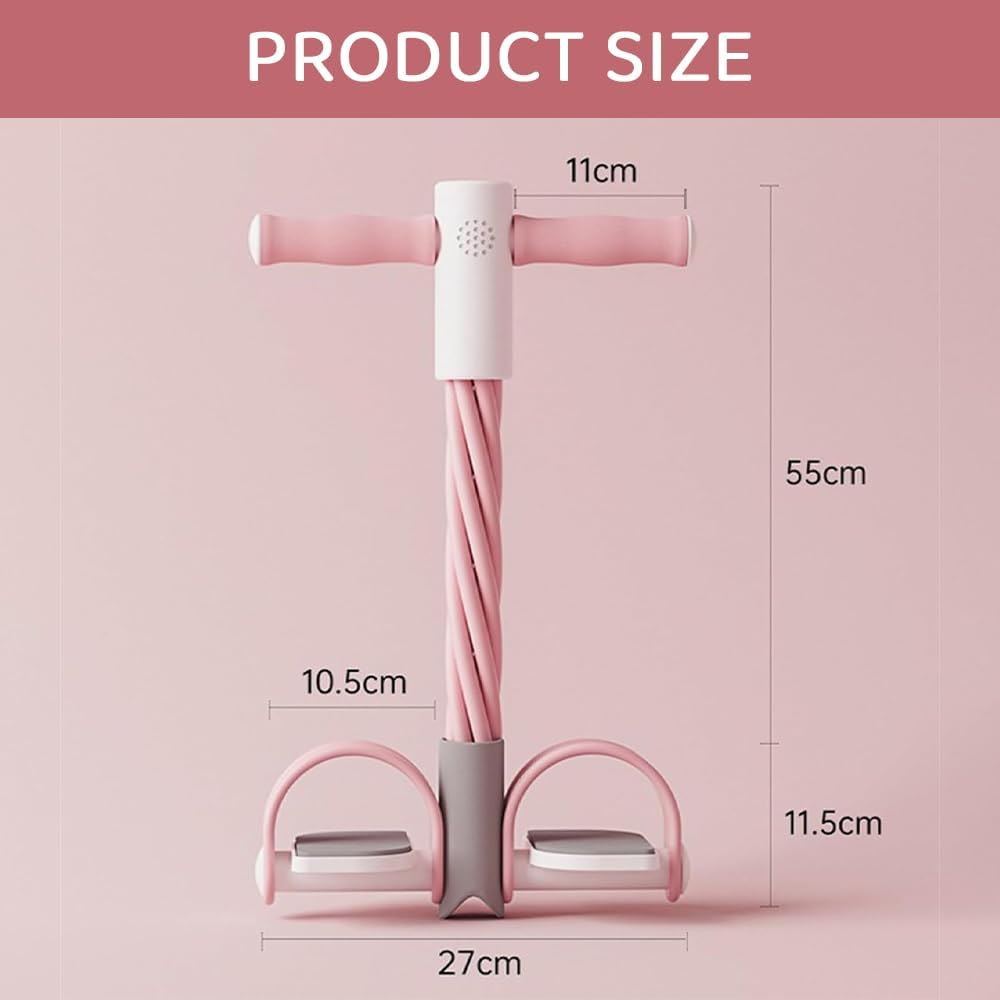 6-Tube Pedal Resistance Band &ndash; Multifunctional Foot Pedal Puller for Full-Body Workout, Elastic Tension Rope for Yoga, Pilates, Home Gym Exercise, Abdomen Waist Leg Arm Training image number 3