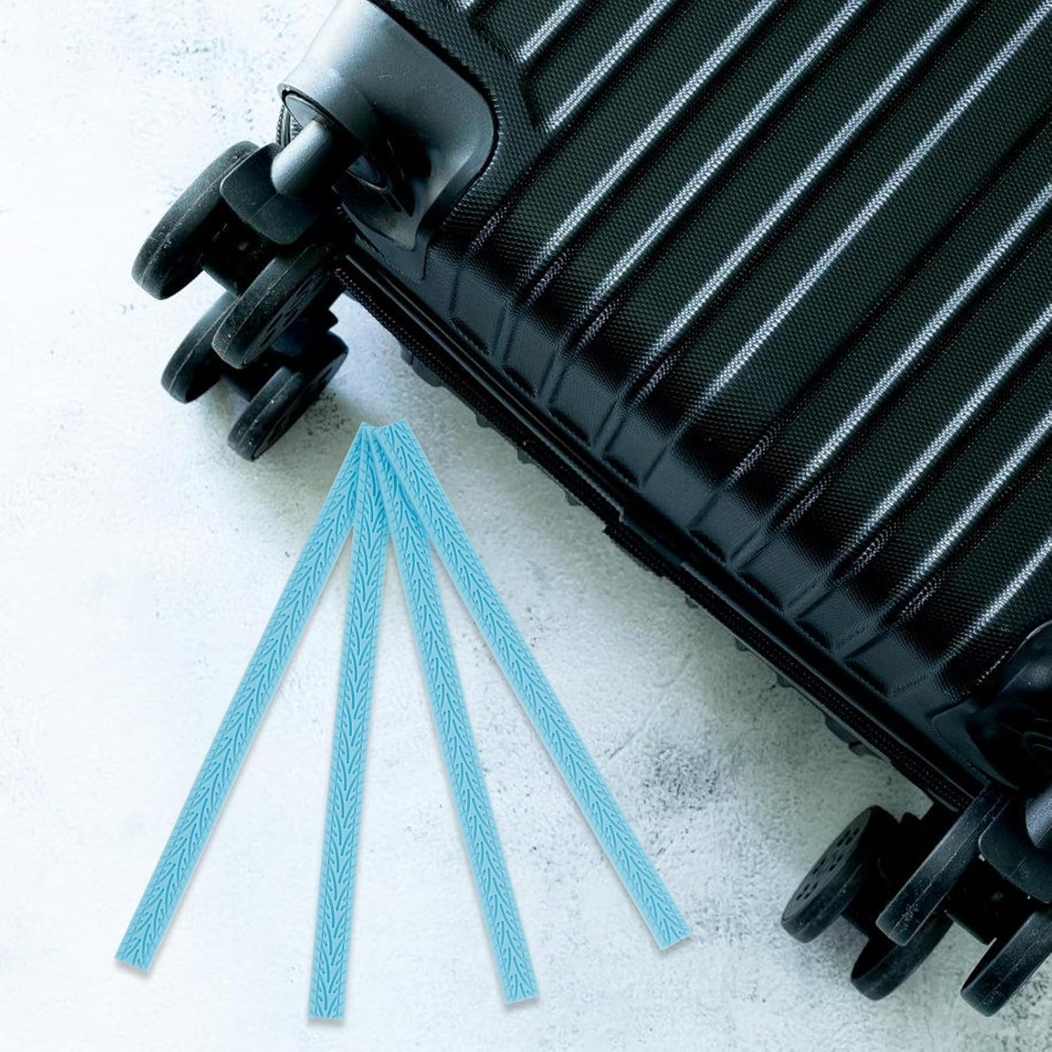 CTIRCHIU 4Pcs Silicone Suitcase Wheel Covers Luggage Wheels Protectors Noise-Reducing Travel Caster Covers Floor Protectors for Suitcase image number 6