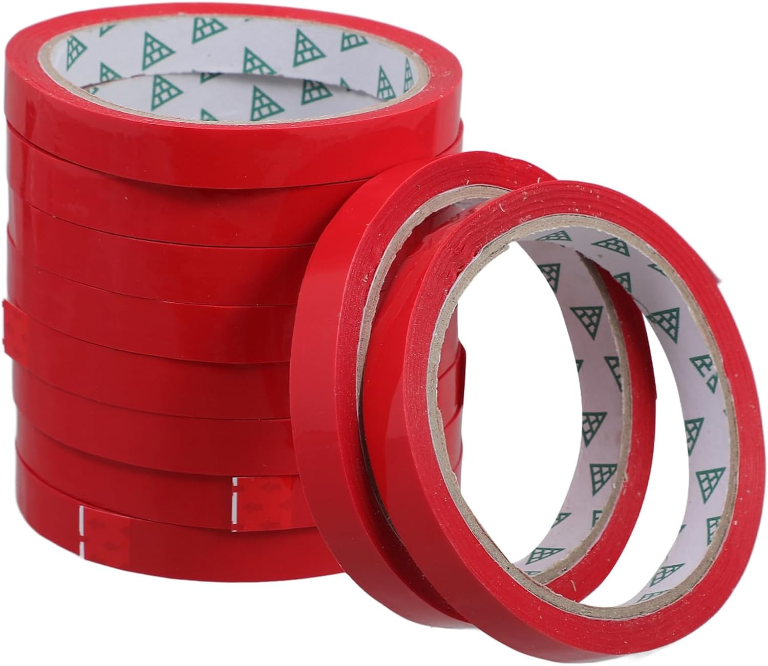 MUCKLILY 10Pcs Produce Adhesive Tape 12Mm X 45M Colorful Plastic Bag Sealing Tape for Fruits and Vegetables Freshness Preservation Packaging
