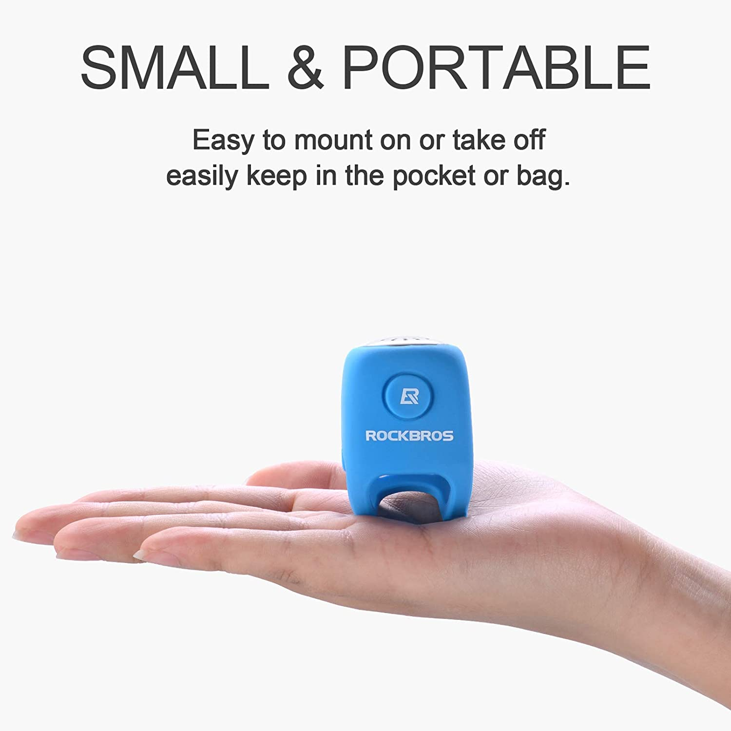 ROCKBROS Electra Bike Bell 90Db Electric Cycling Bells Horn Loud Bicycle Horns Water-Resistant 3 Sound Modes Bike Bells image number 4