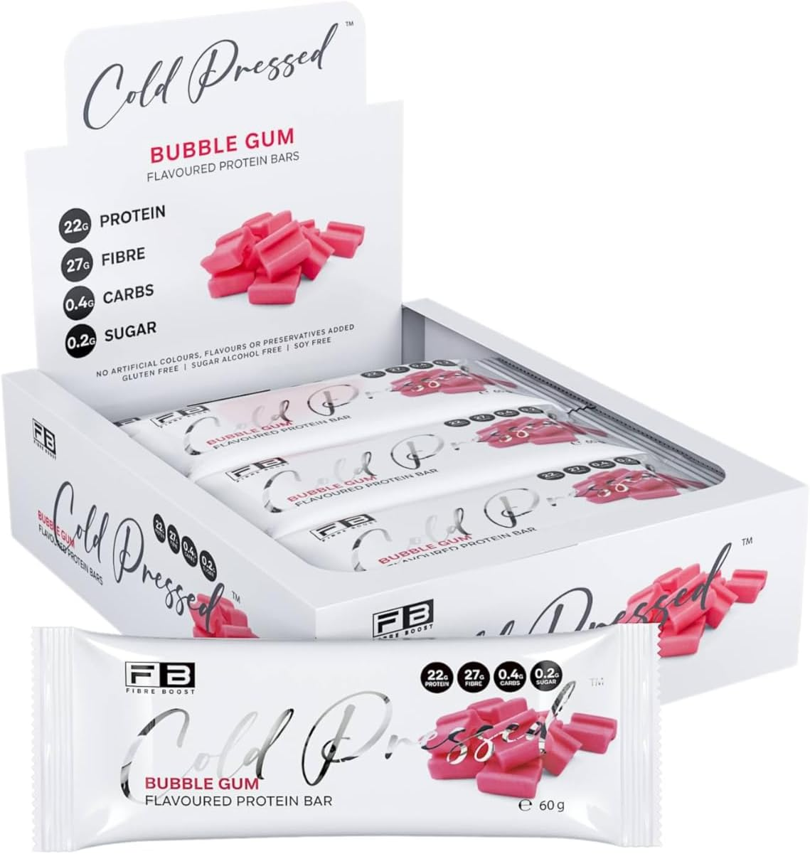 Fibre Boost Cold Pressed Bubblegum Flavoured Protein Bar image number 1