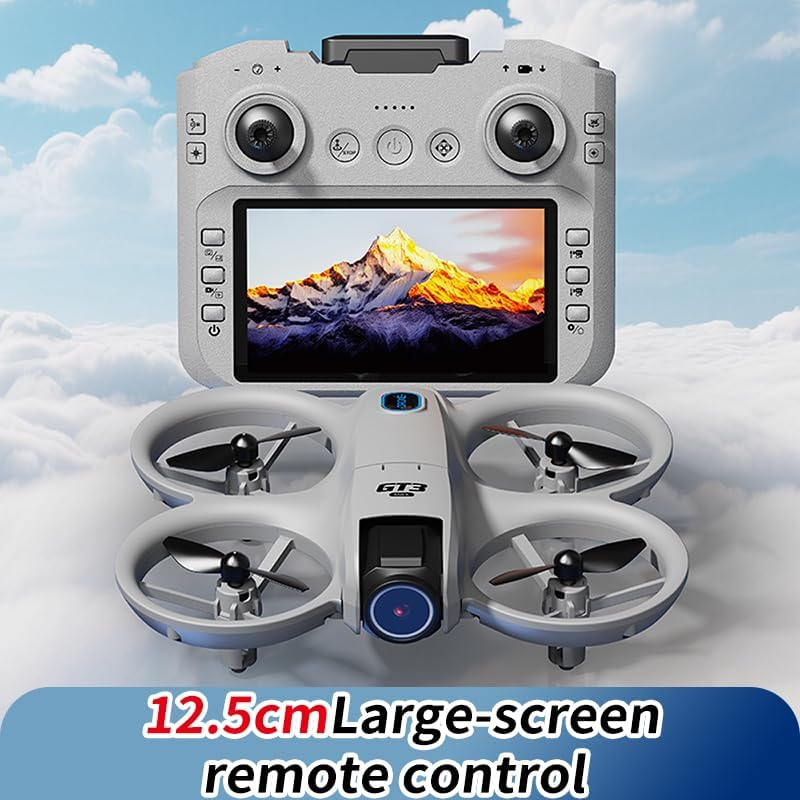 ANDCROWD Foldable Drone, Remote Control with 4.3-Inch Screen Display, Automatic Obstacle Avoidance, Includes 3 Spare Batteries image number 4