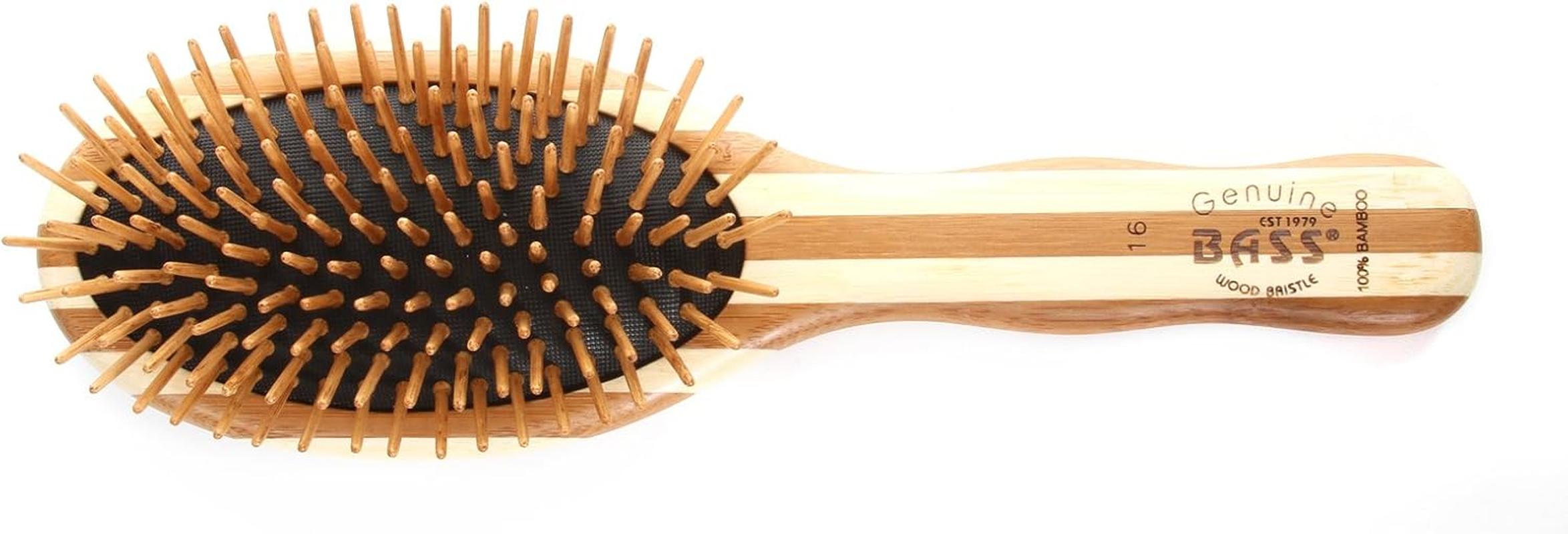 BASS BRUSHES Bamboo Wood Hair Brush Large Oval image number 2