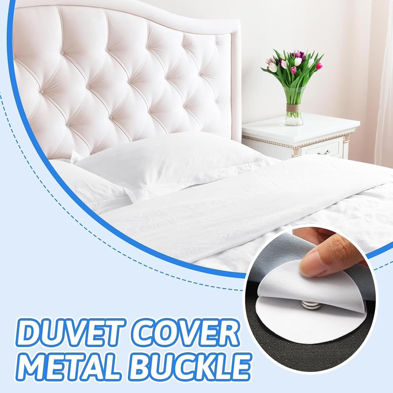Duvet Cover Snap Clips Metal Snap, Quilt Holder (10 Pairs) image number 1