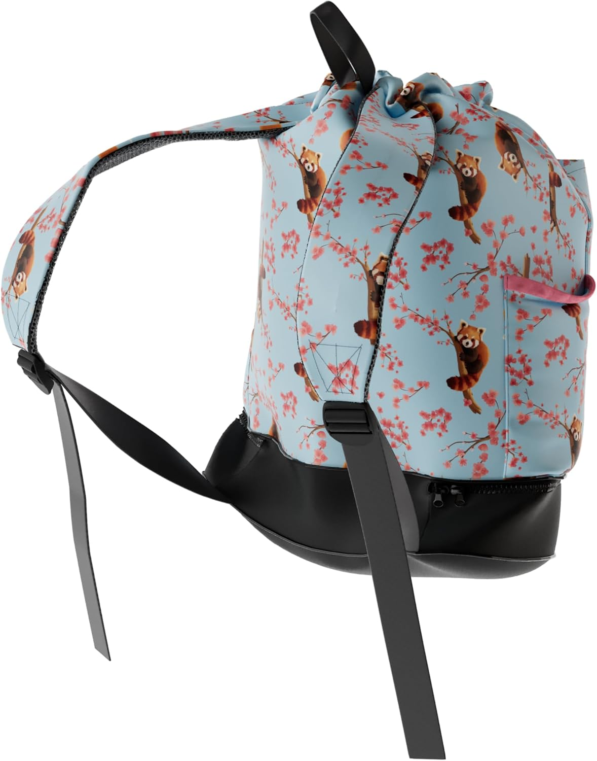 3 Little Monkeys Waterproof Swim Bag &ndash; Wet/Dry Backpack for Kids &ndash; Large Beach & Pool Tote with Waterproof Pocket &ndash; Perfect for Swimming Lessons, Travel & Sports Gear (Red Panda)