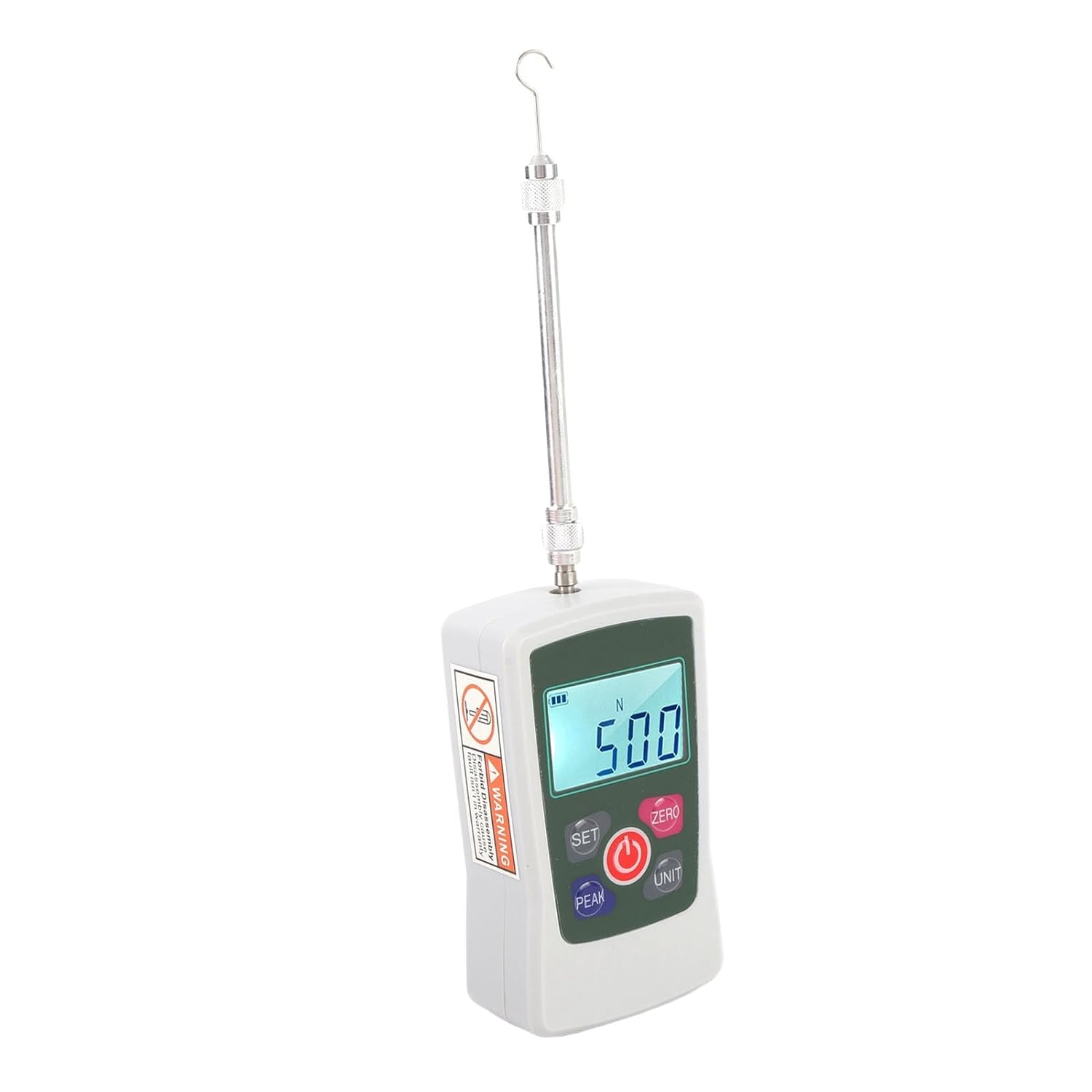 50N Digital Force Gauges, Push Pull Gauges with Backlit Screen & Storage Box/Cover, Portable Force Meter with N/Kg/Lb/Oz Units, Push and Pull Tester Meter for Tension Compression image number 4