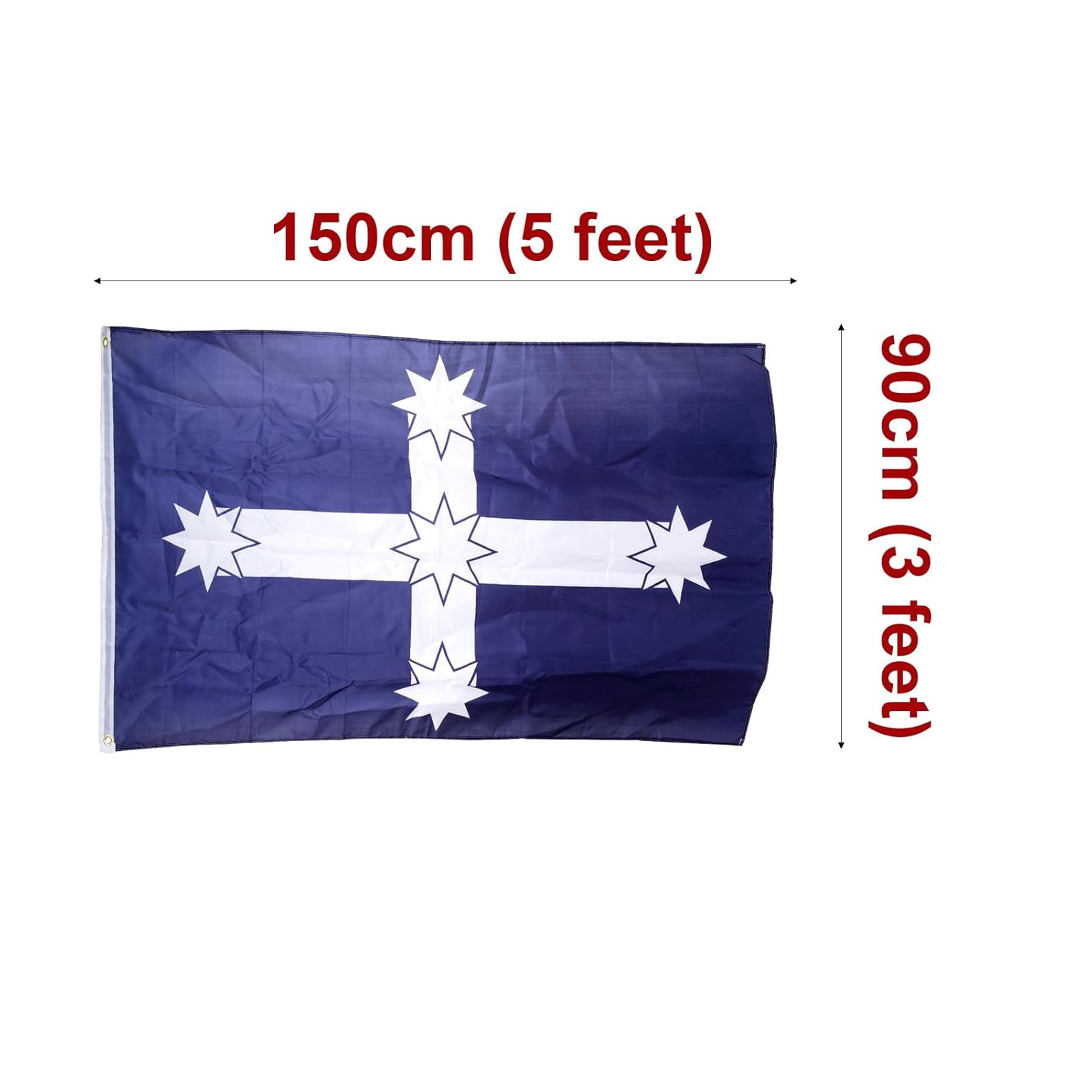 Australian Boxing Kangaroo Eureka Stockade Southern Cross Flag Australia Large, 3 X 5 Ft (90 X 150 Cm) 3 Pcs, Flags Aussie OZ AU National Day Banner Symbol Polyester Double Sides Feet UV Resistant image number 4